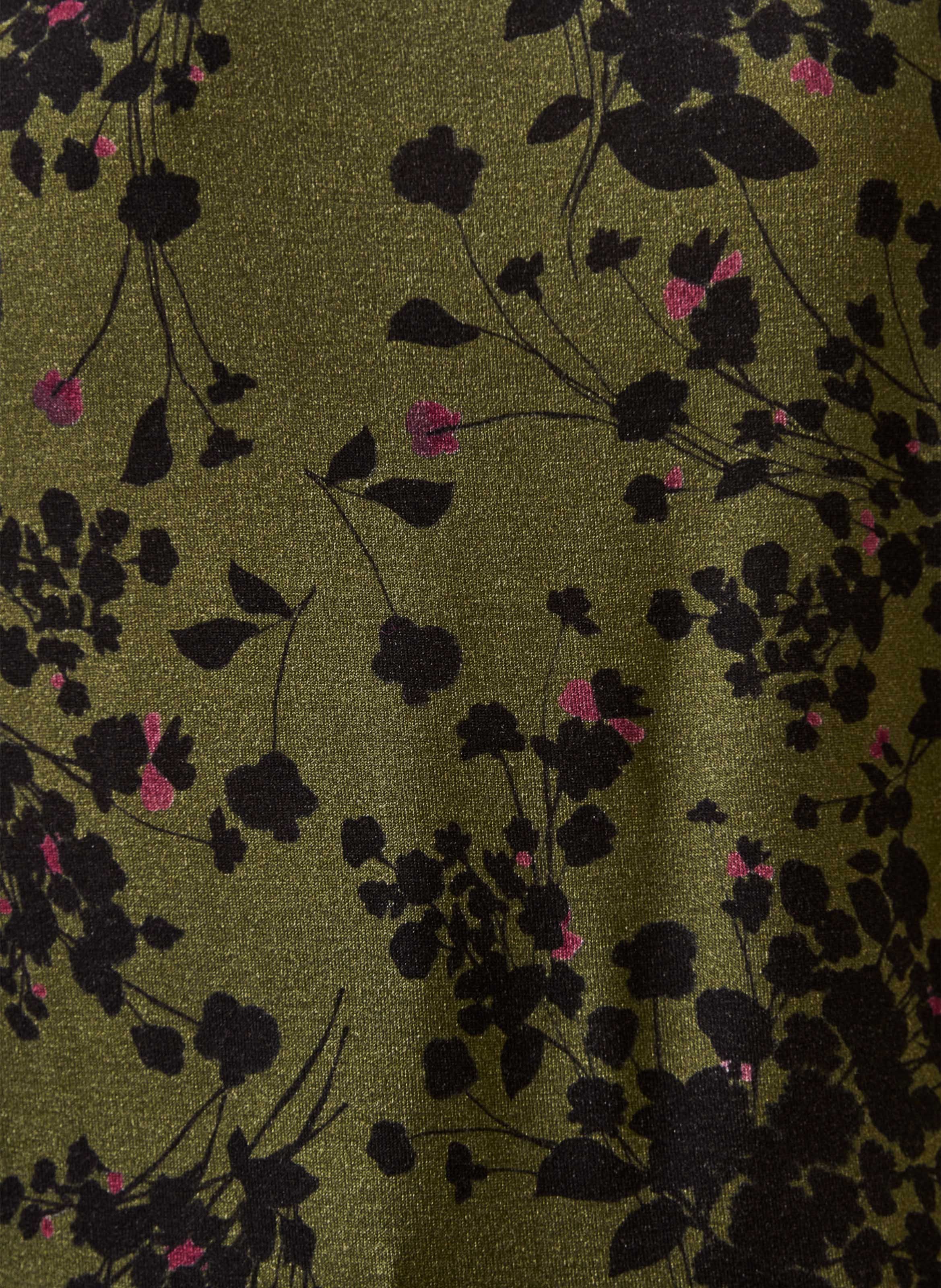 Recht T-shirt met strikprint LA FEE MARABOUTEE Groen