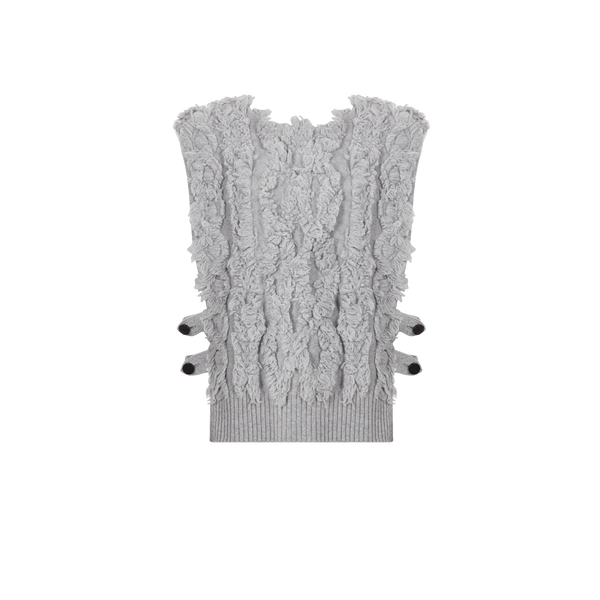 Dawei Sleeveless Wool Jumper In Grey