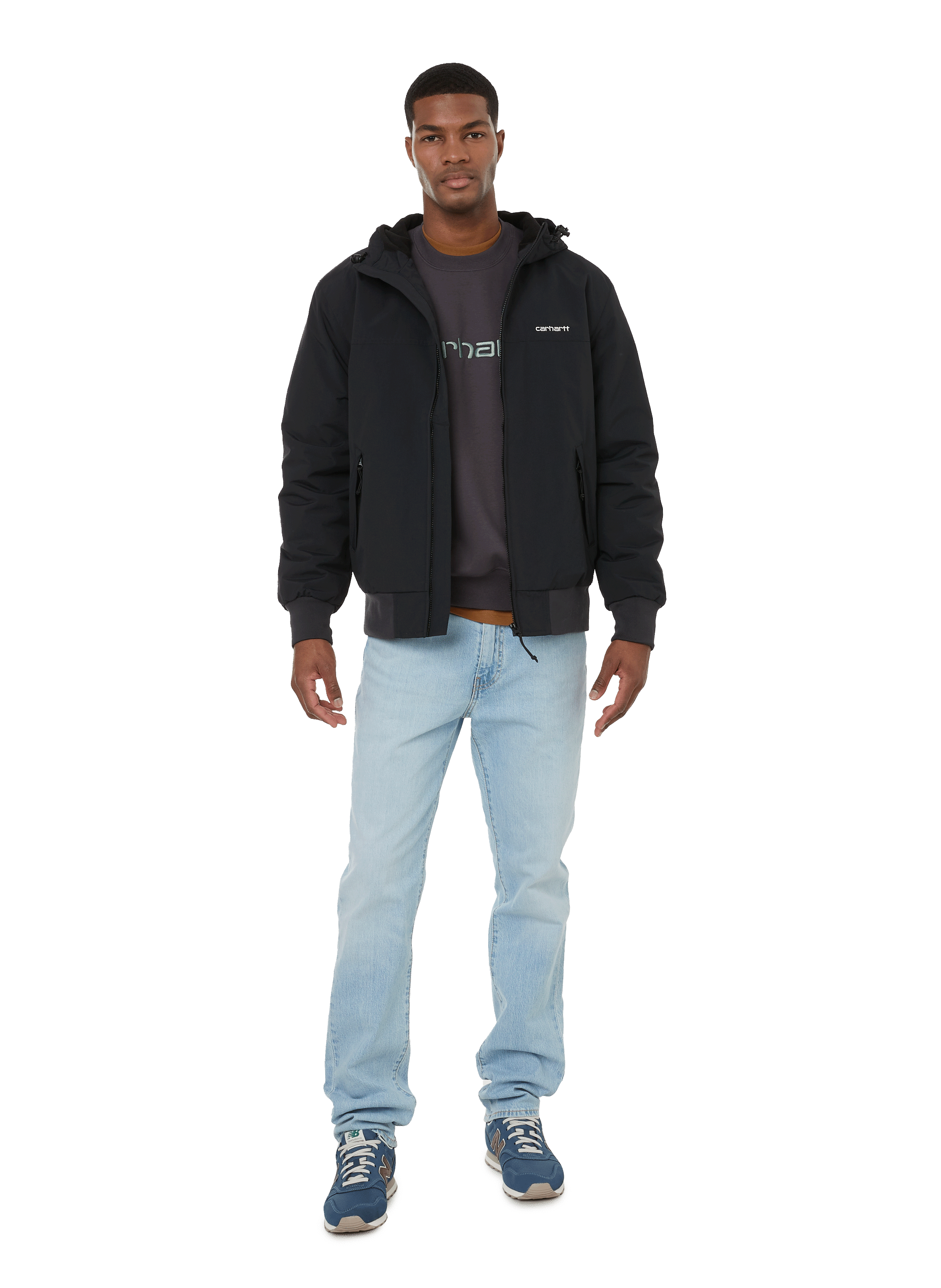 Nylon jacket with hood CARHARTT WIP Black