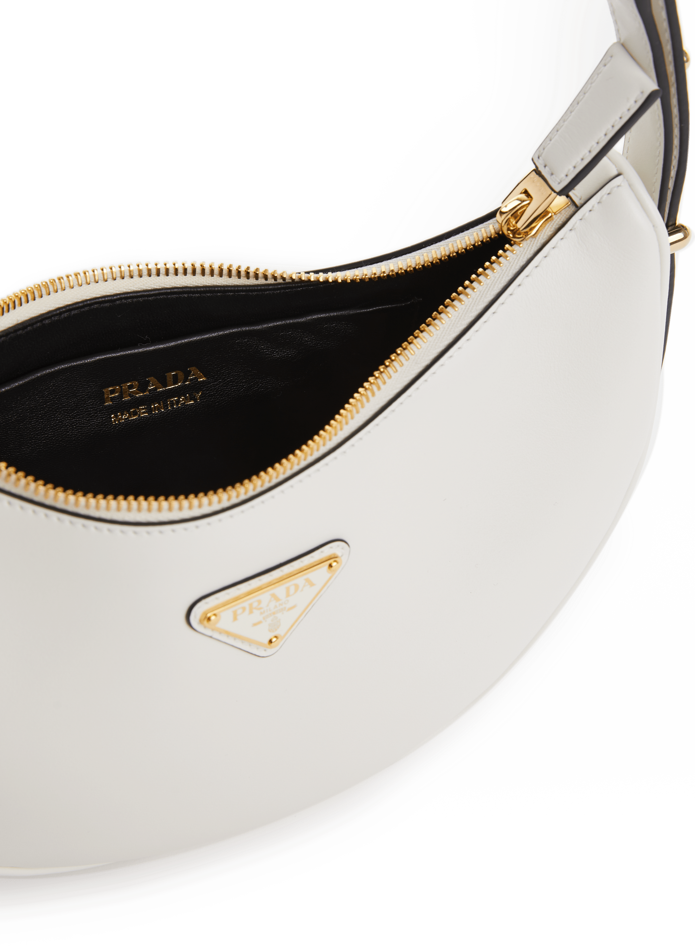 Leather handbag PRADA White