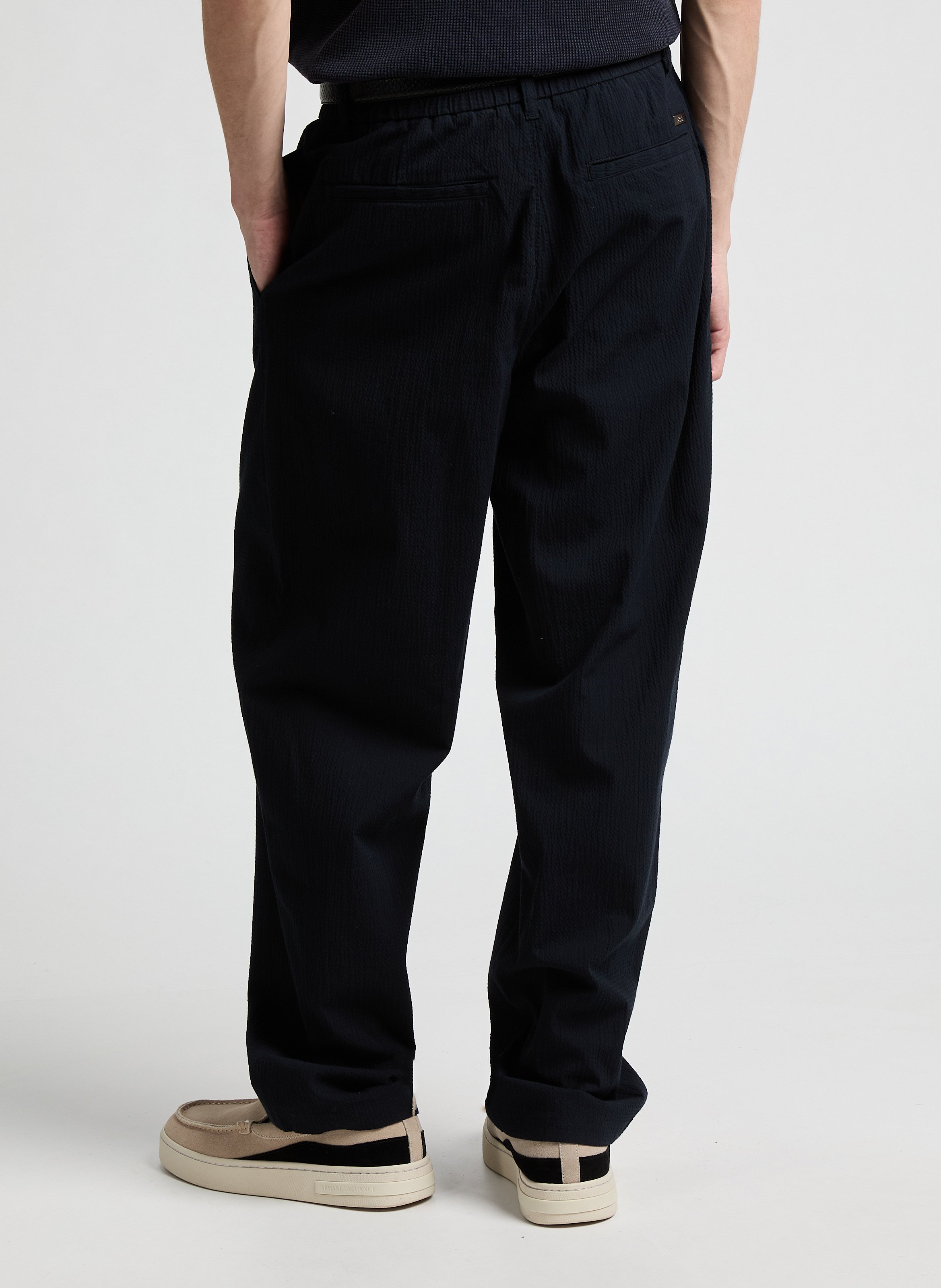 Straight cotton trousers ARMANI EXCHANGE Blue