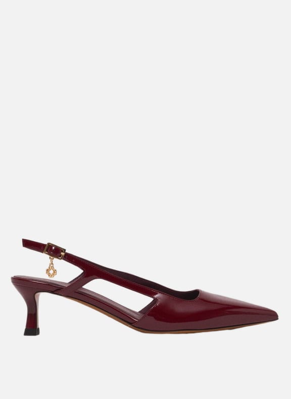 Escarpins en cuir Rouge by MAJE MAJE Escarpins en cuir Rouge