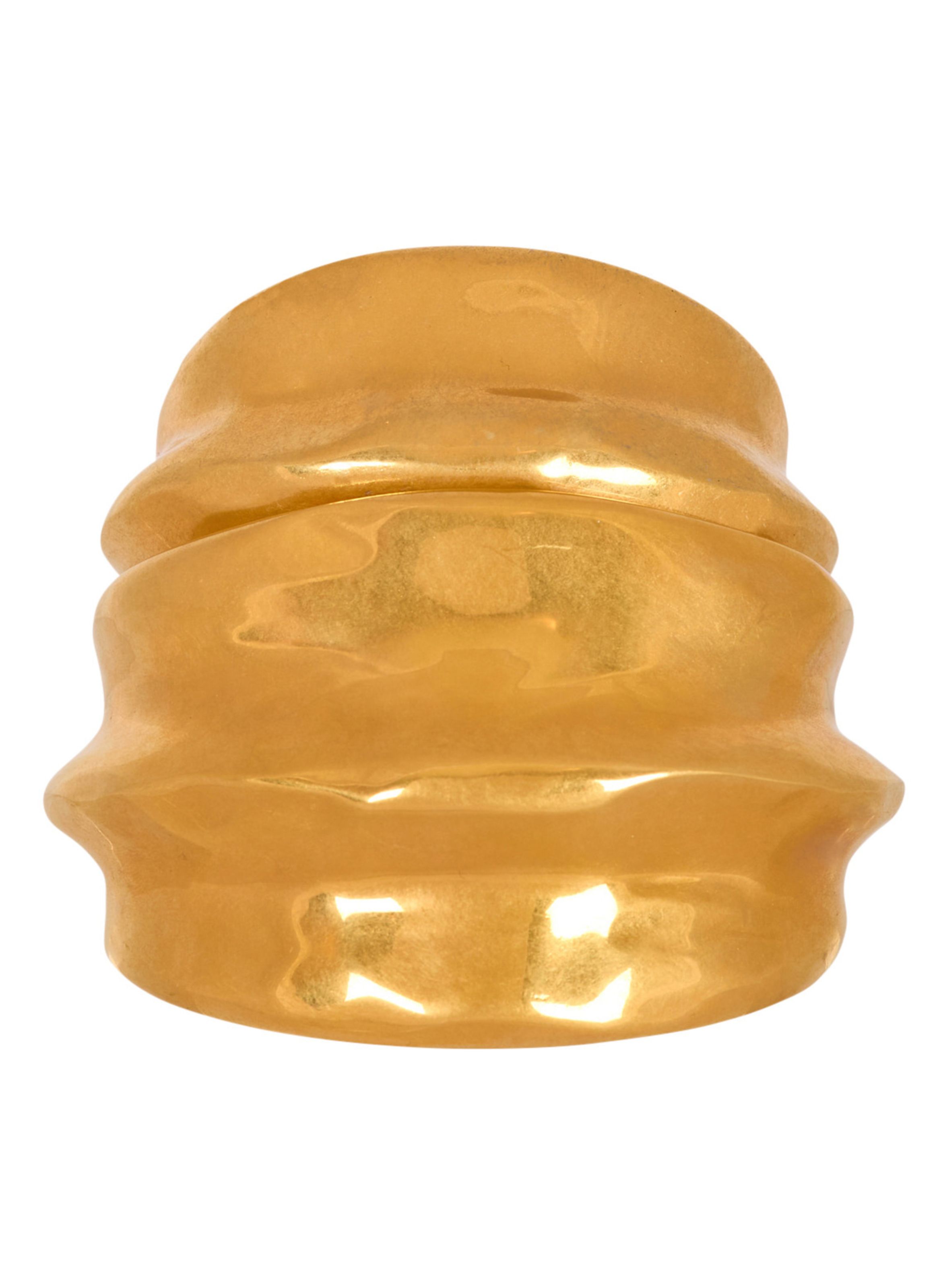 Manchette façon bambou en laiton BALMAIN Doré