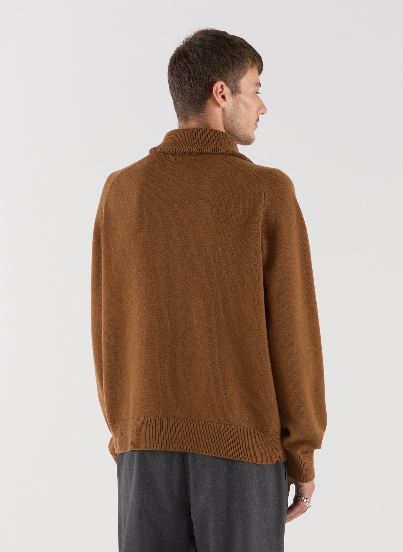 Wool high-neck sweater SAISON 1865 Brown