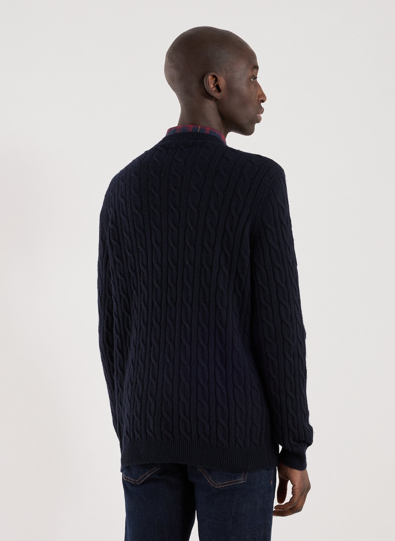 Straight twisted wool blend sweater TIMBERLAND Blue