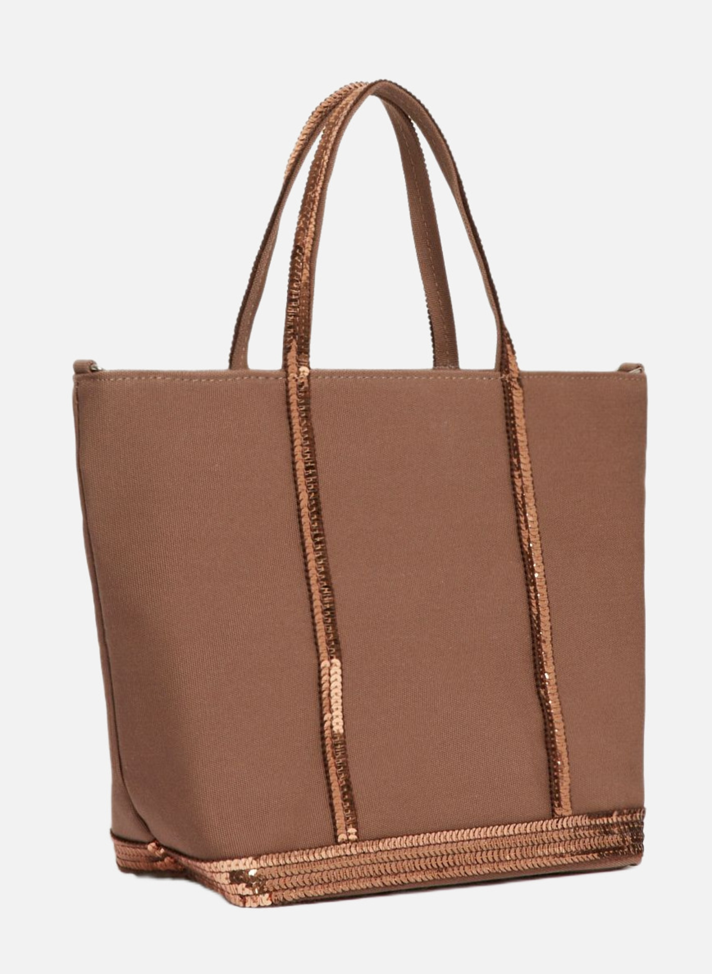 Cabas s zippé en toile VANESSA BRUNO Marron