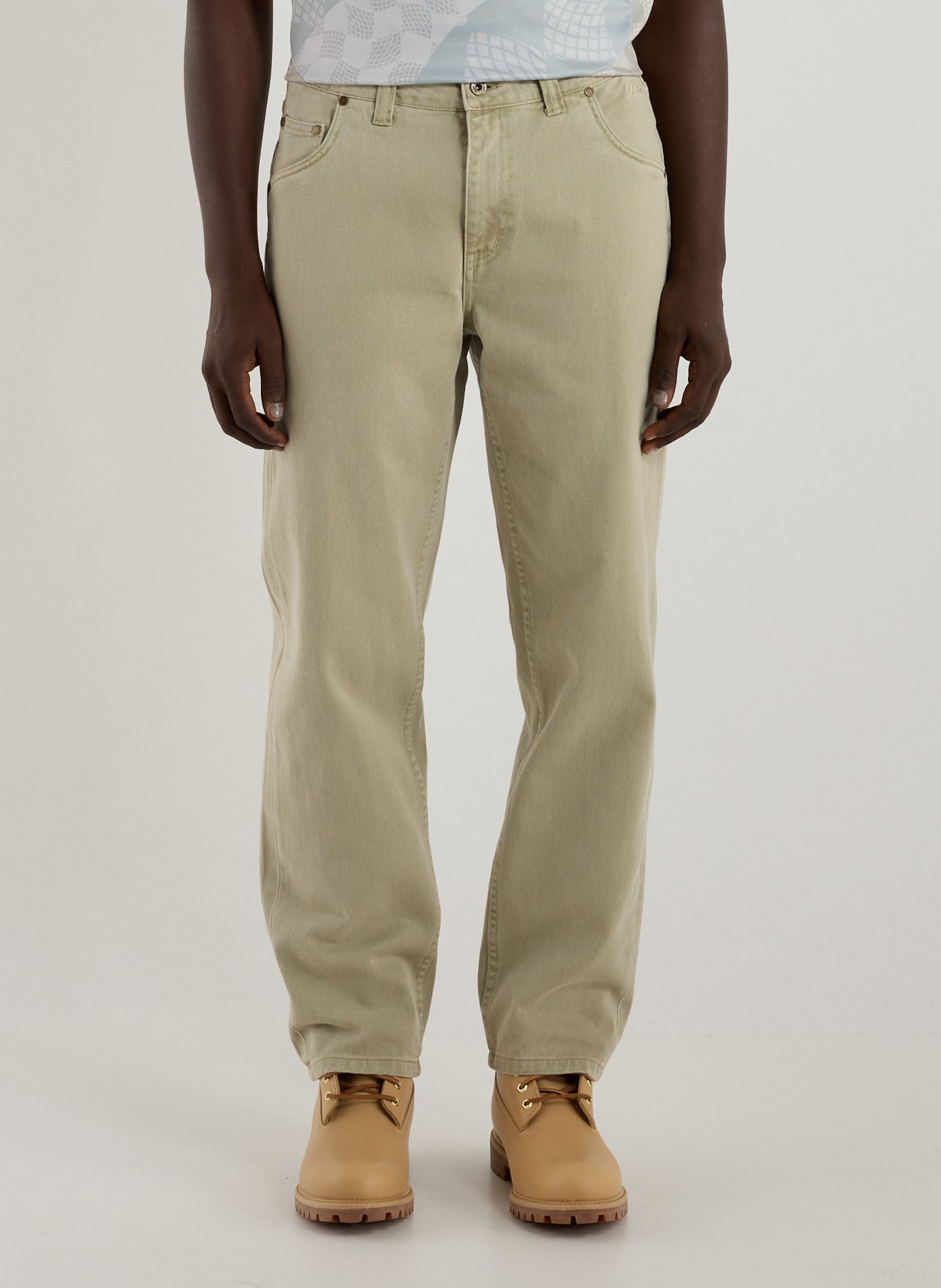 Jean droit en coton Beige by DIME DIME Jean droit en coton Beige