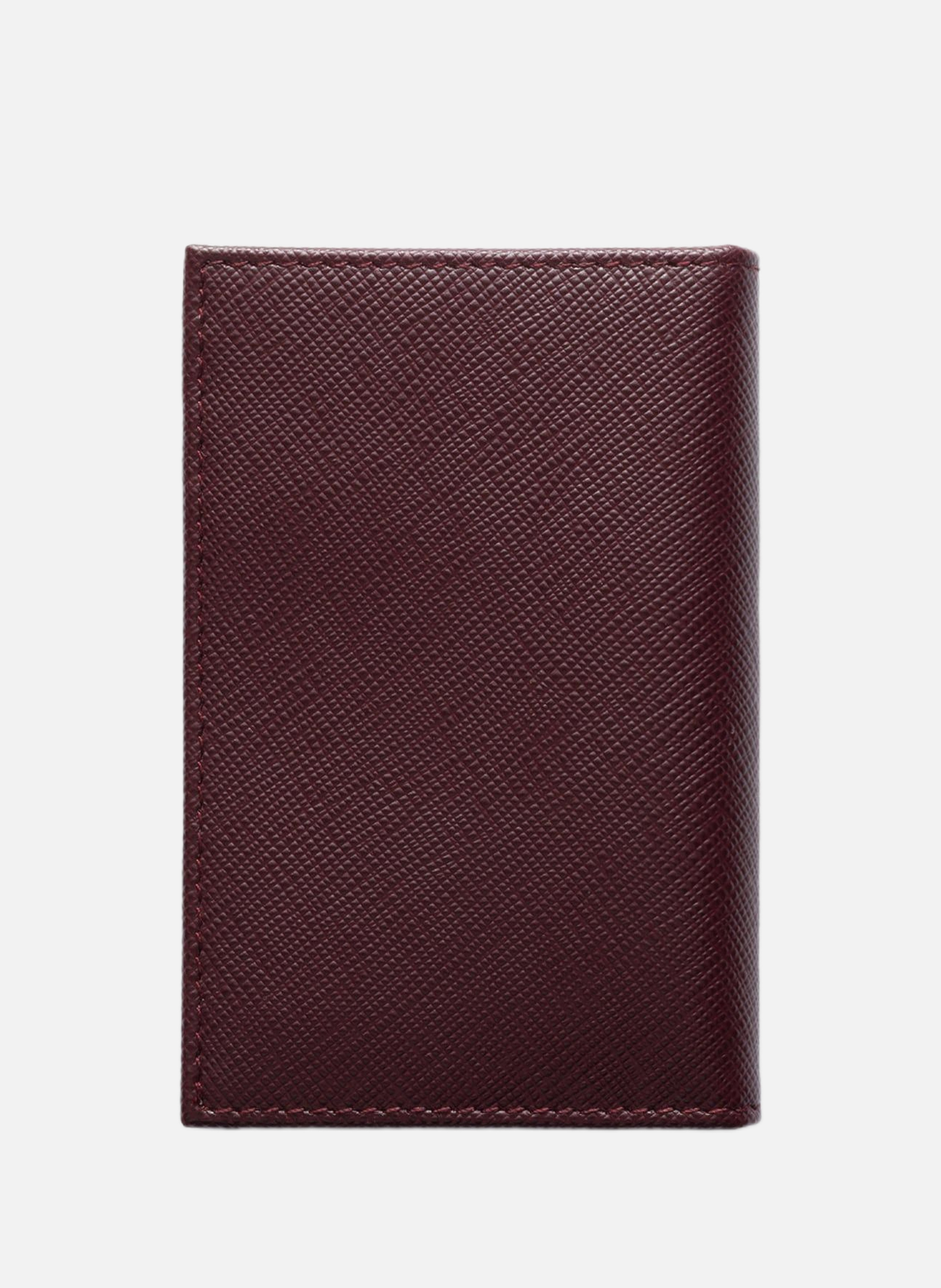 Porte-cartes en cuir PRADA Rouge