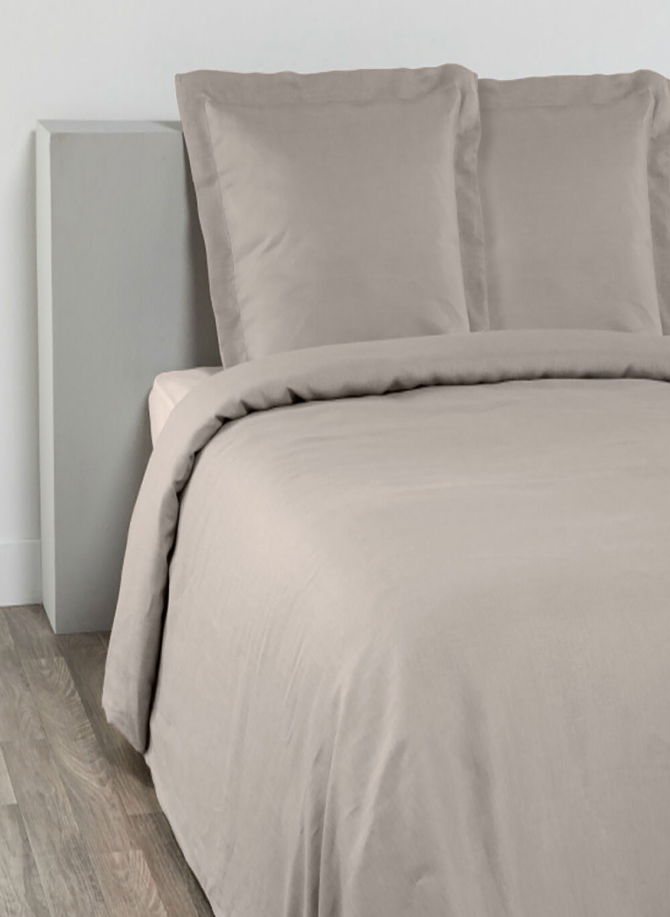 Drap plat uni en lin, cythère ALEXANDRE TURPAULT Beige