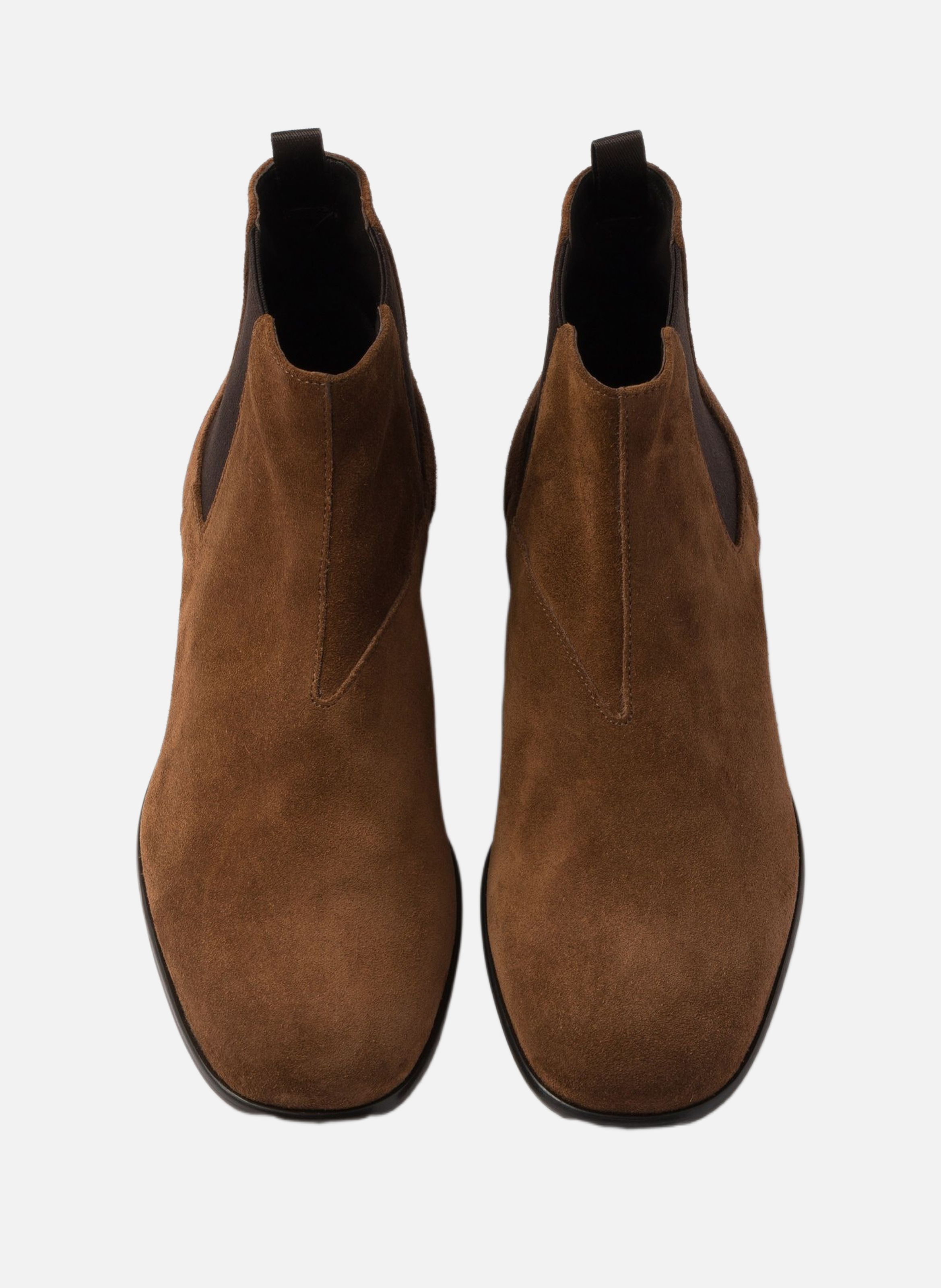 Bottines en veau velours PRADA Marron