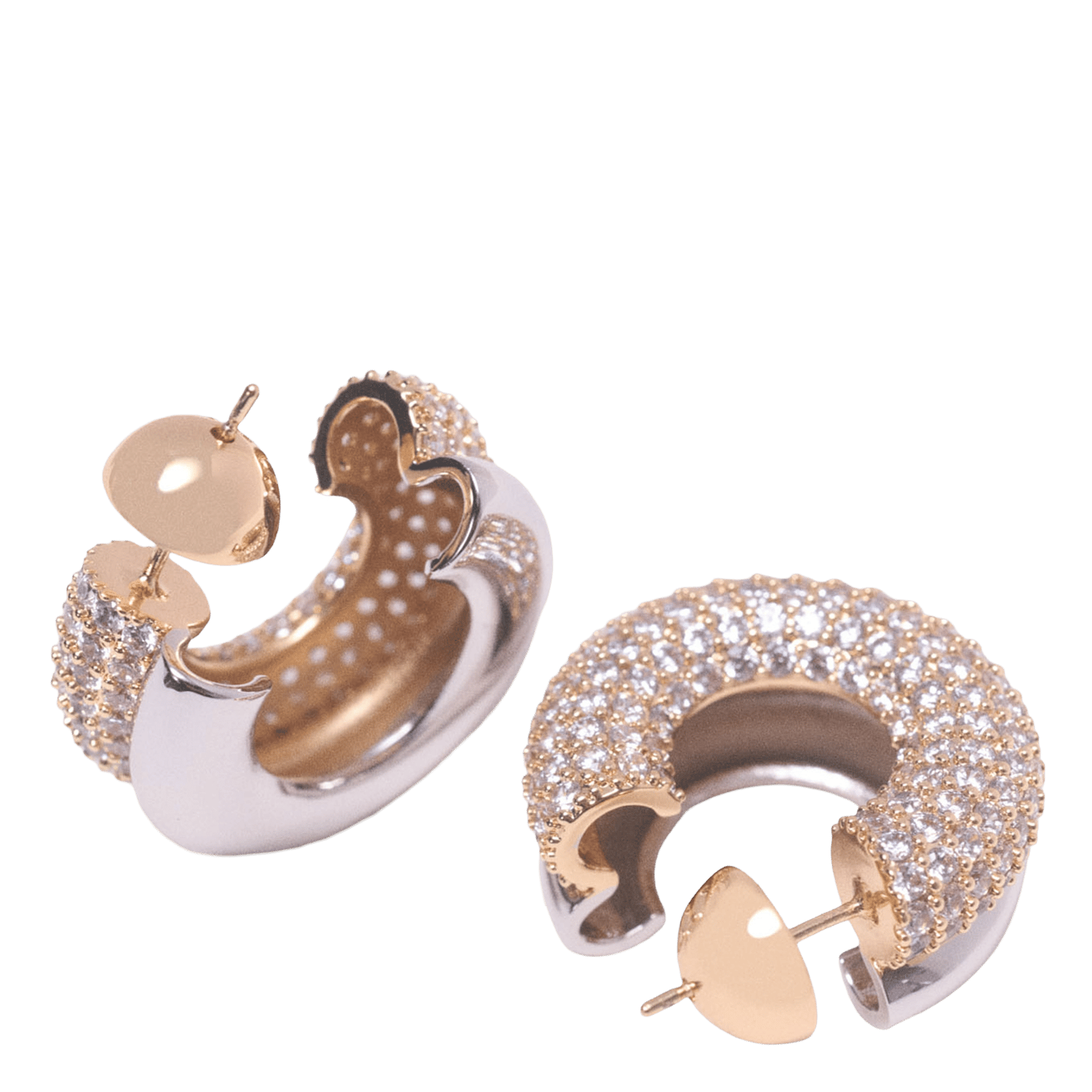 Boucles d'oreilles avec strass MAJE Doré