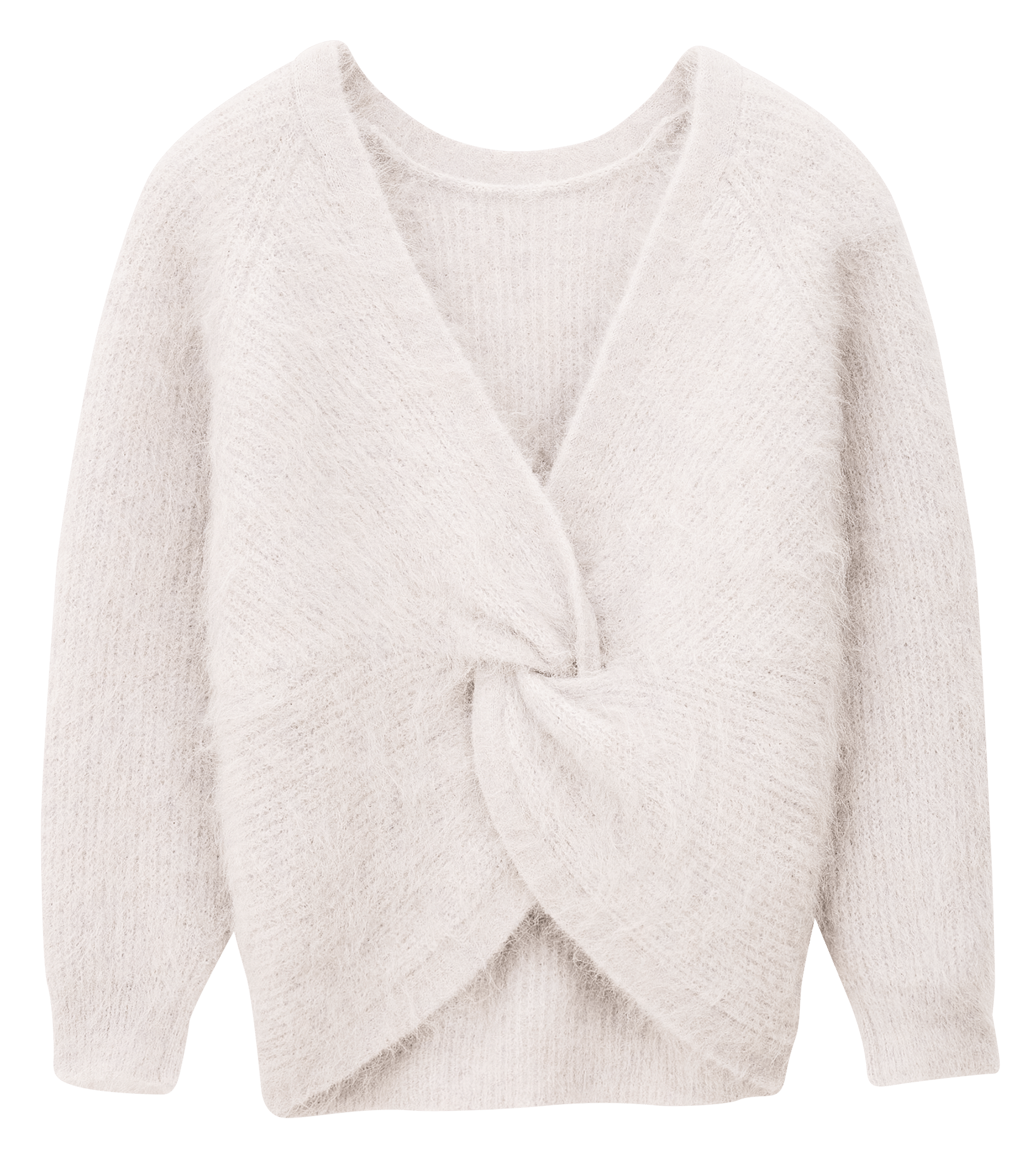 Pull oversize col rond en laine mélangée fill BA&SH Gris