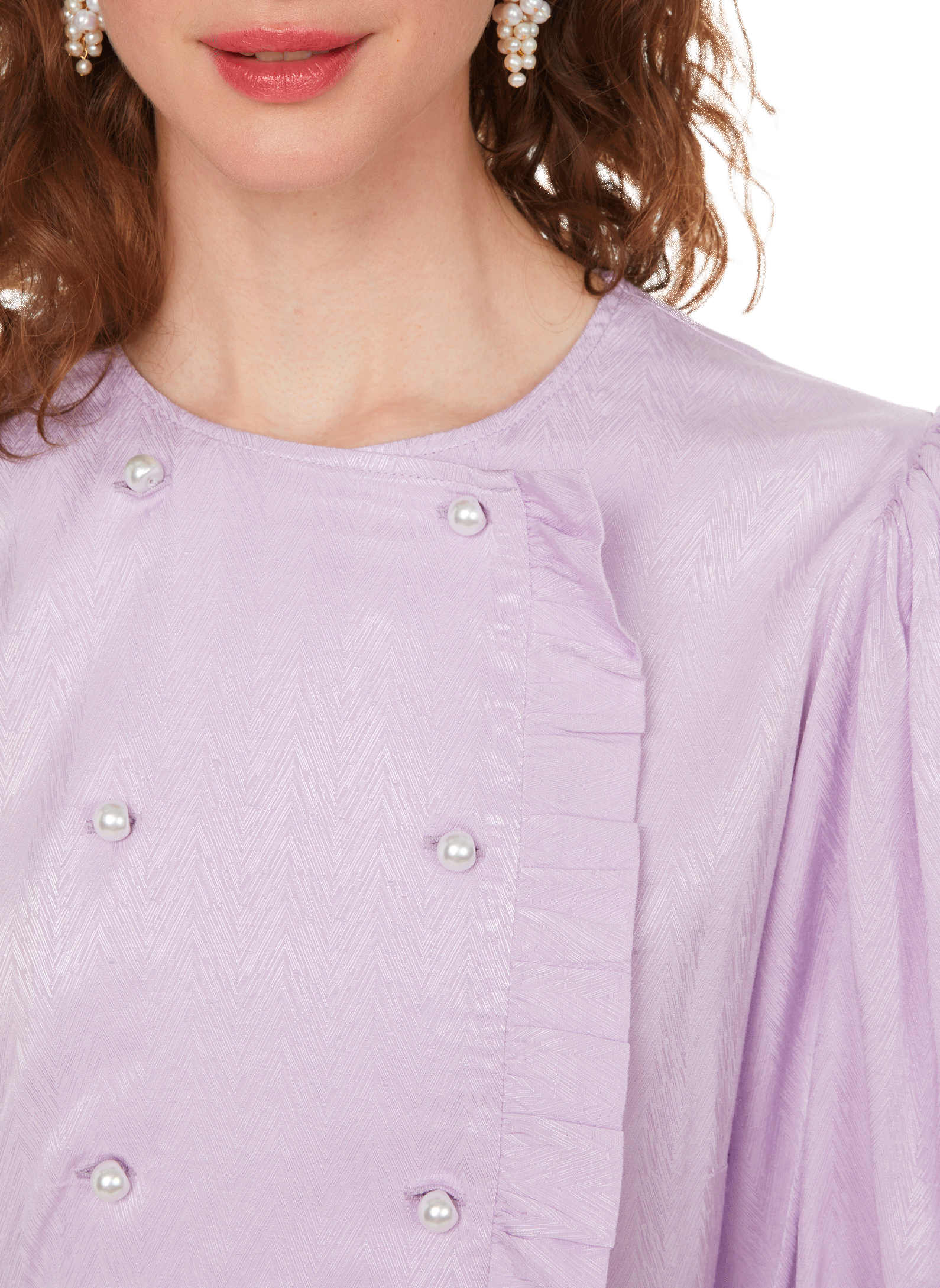 Satin peplum top CUSTOMMADE Purple