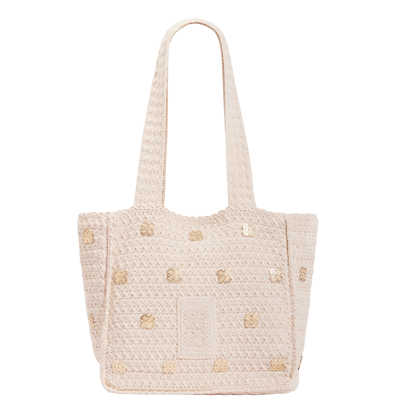 Sac en maille crochet SANDRO Beige