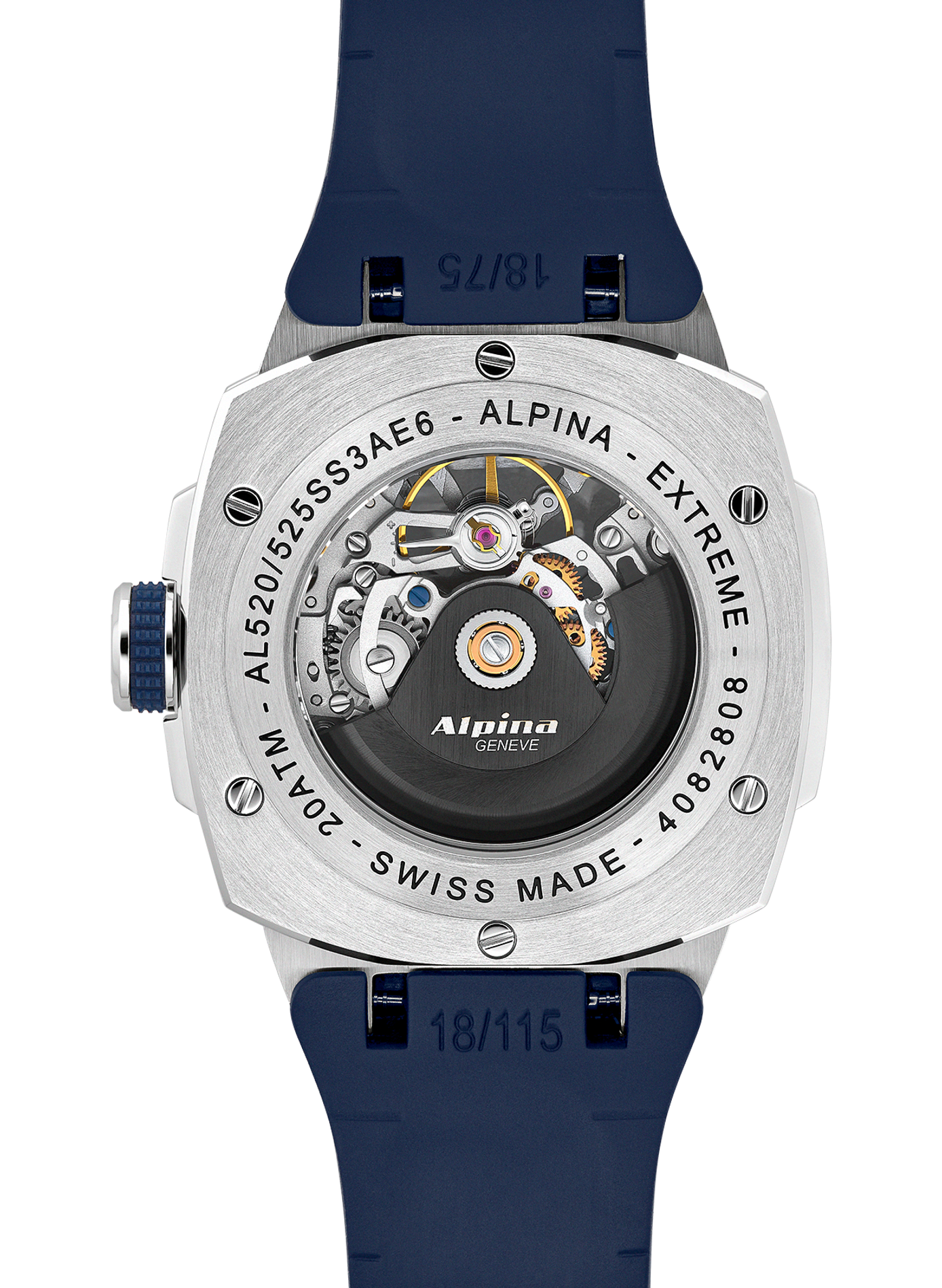 Montre quartz Extreme Skeleton Automatic en acier inoxydable ALPINA Gris