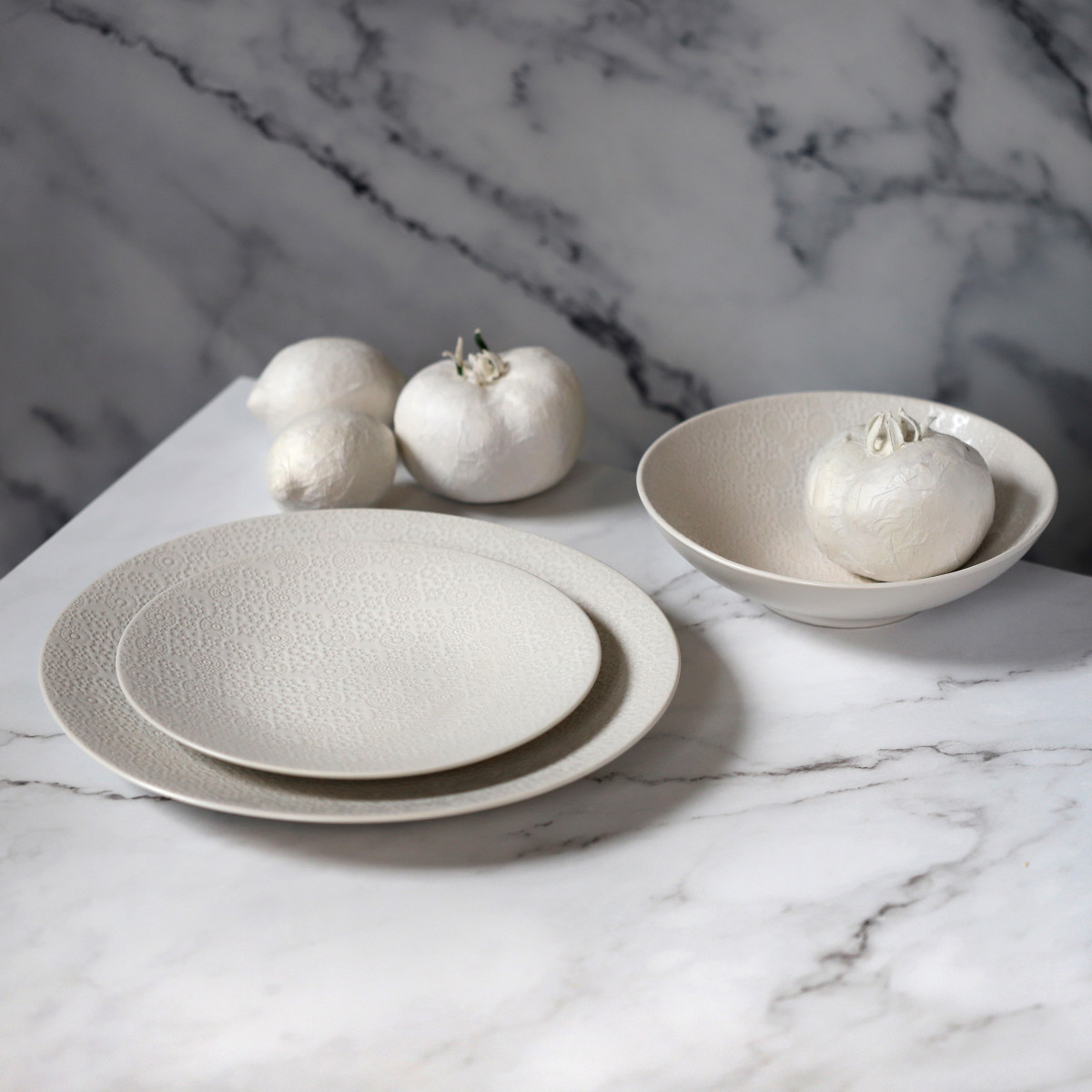 White japan - assiette dessert 20.5 cm (lot de 6) MEDARD DE NOBLAT Blanc