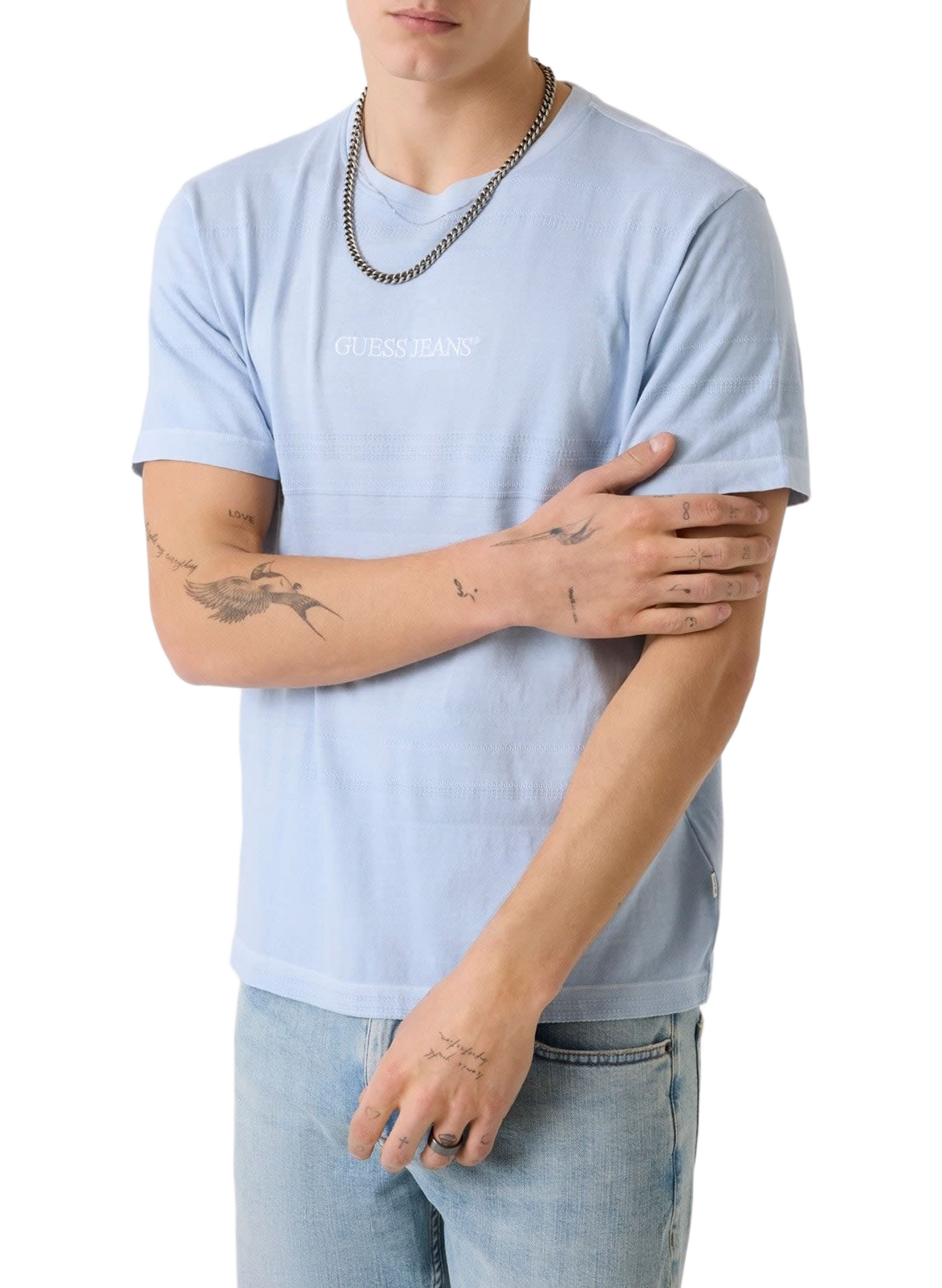 Cotton Logo T-shirt GUESS Green