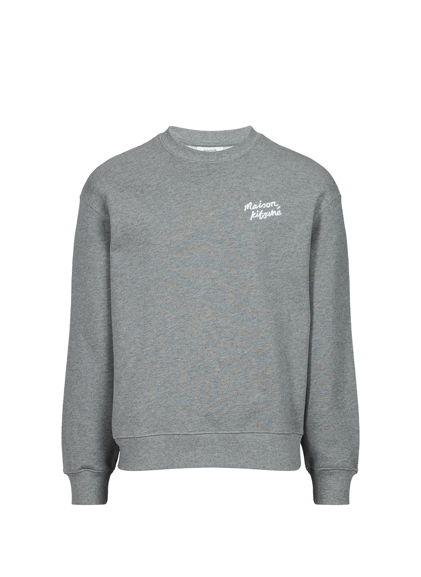 Sweatshirt with embroidered logo in mixed cotton MAISON KITSUNÉ Grey