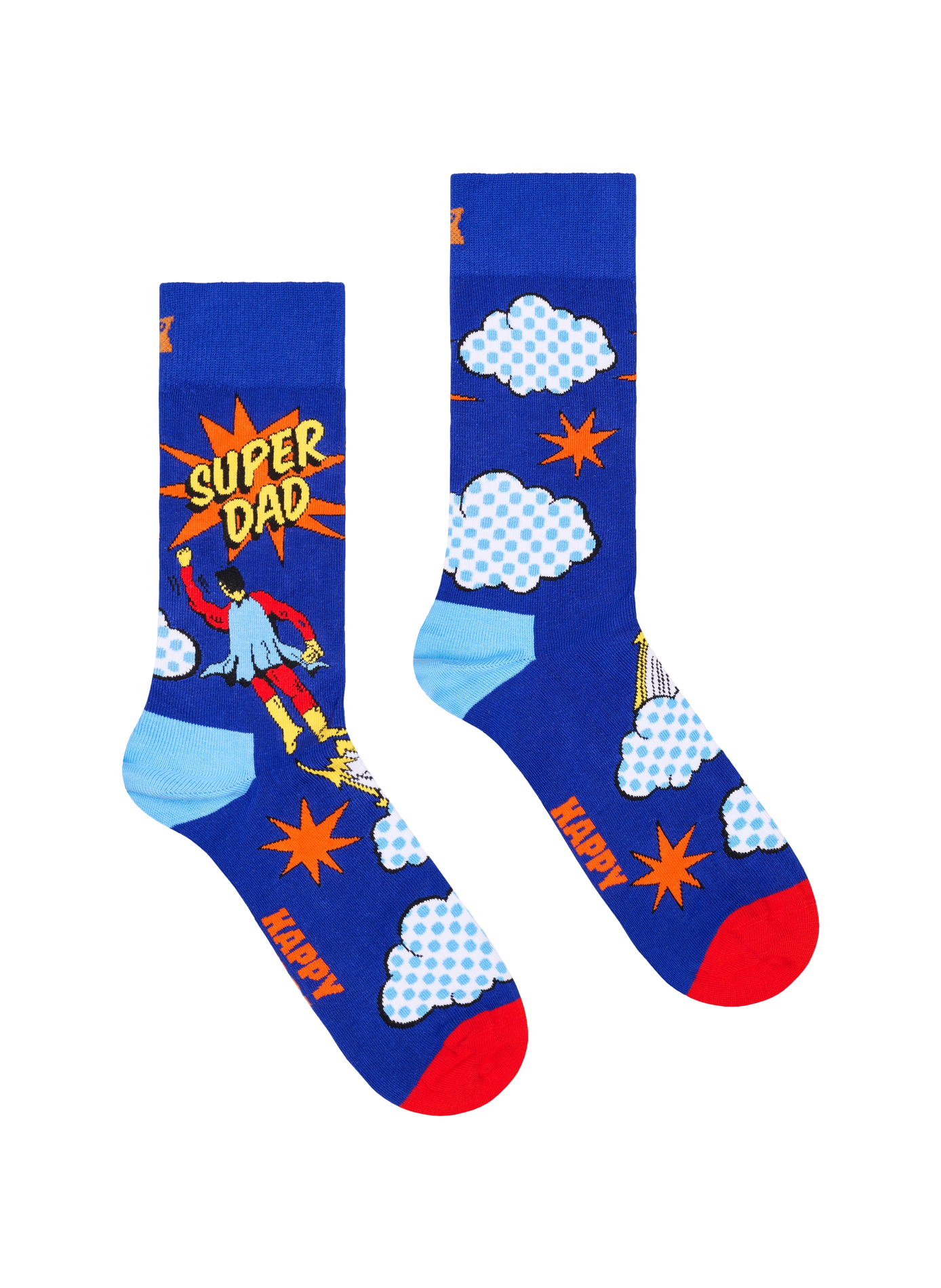 Calcetines con estampado de Super Papá en mezcla de algodón HAPPY SOCKS Multicolor