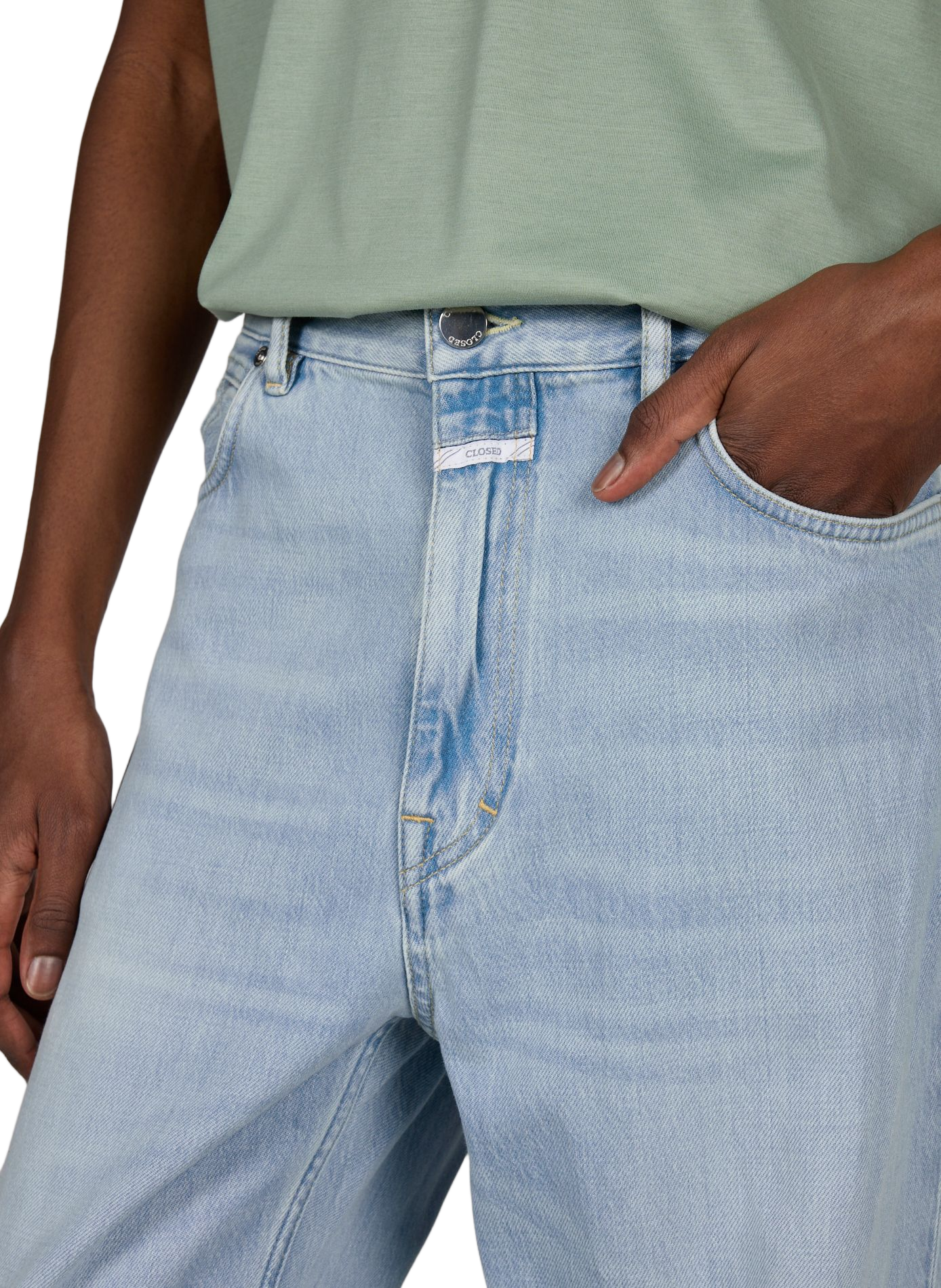 Solid straight-leg jeans | Blue CLOSED Men