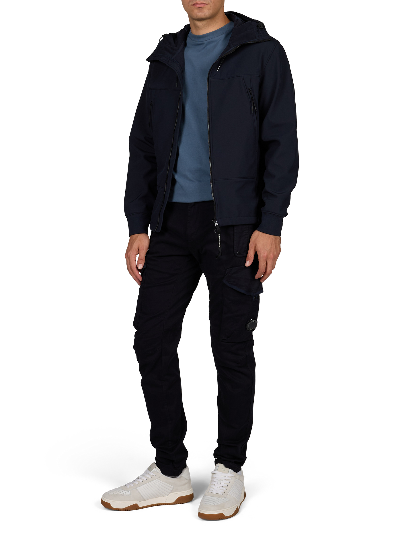 Veste légère à capuche CP COMPANY Bleu