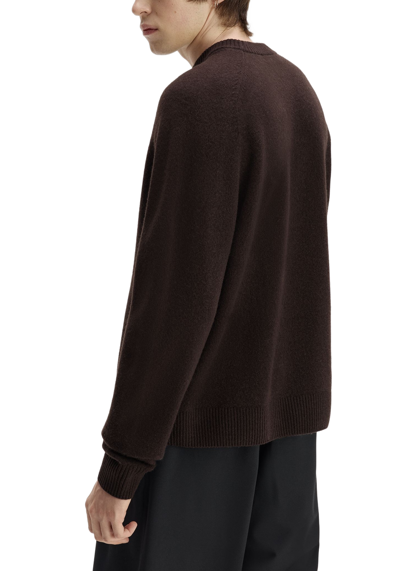 Gerader Rundhalsausschnitt-Pullover aus Wolle FRED PERRY Braun