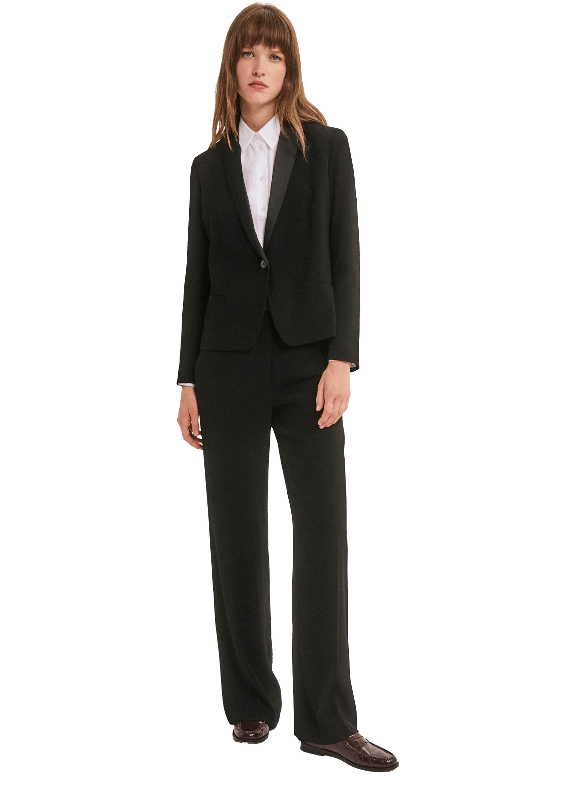Blazer au col en satin - judy PABLO Noir