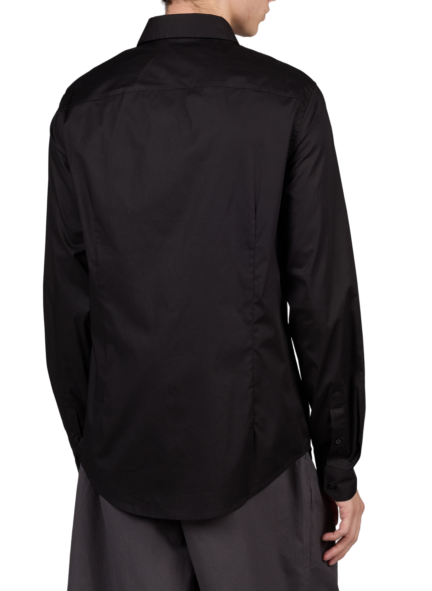 Hemd mit klassischem Kragen aus Baumwollmischung ARMANI EXCHANGE Schwarz