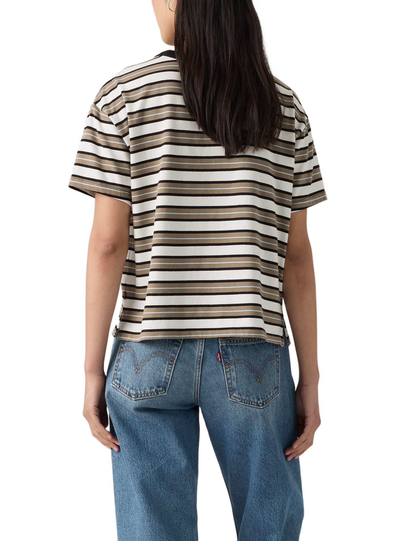Short-sleeve striped cotton t-shirt LEVI'S Black