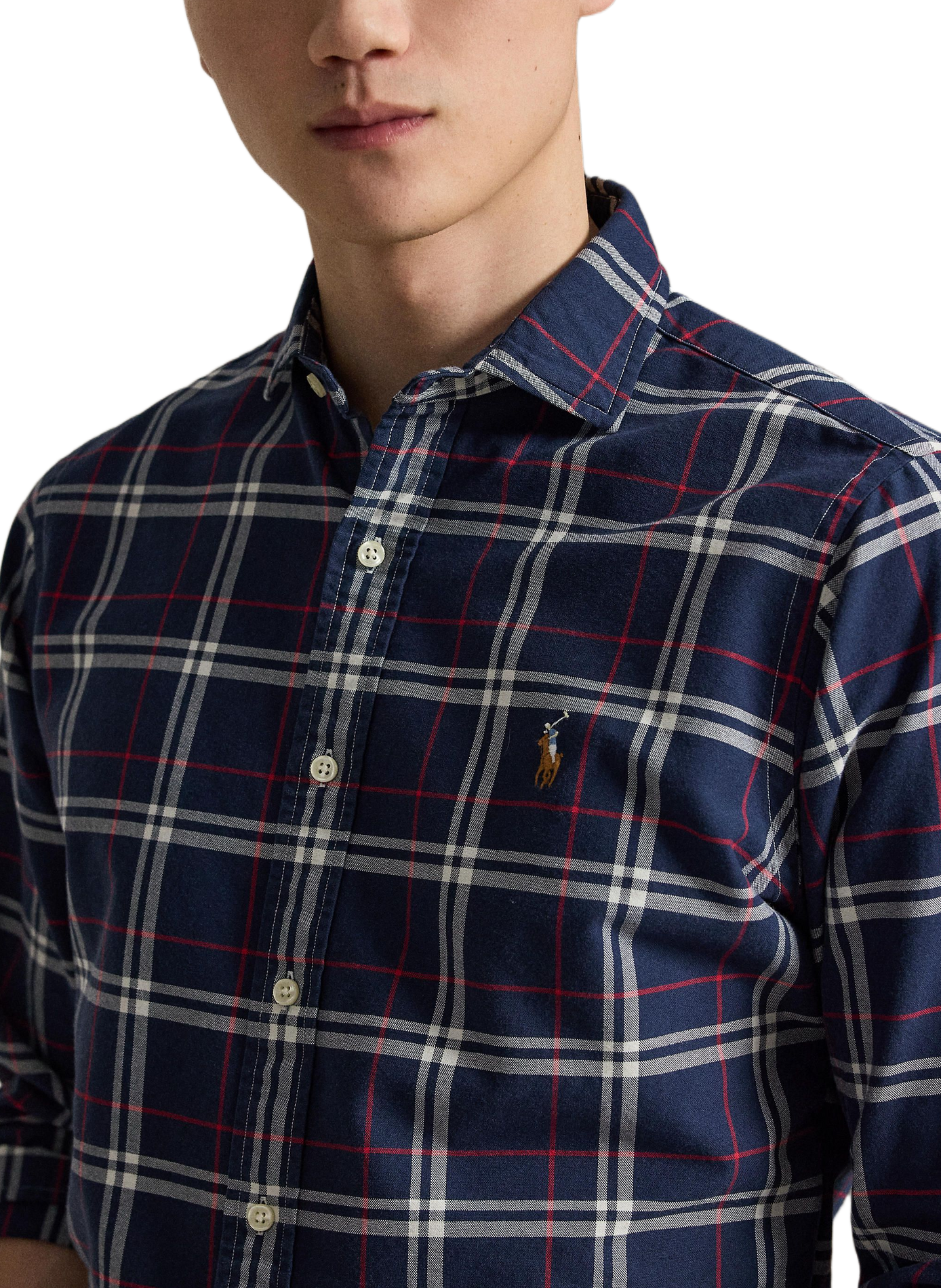 Straight cotton check shirt POLO RALPH LAUREN Blue