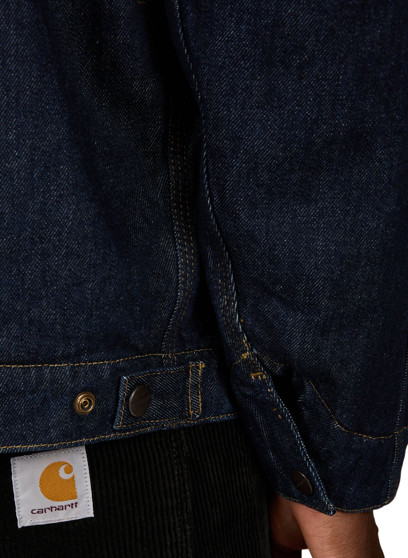 Gerade geschnittene Jacke OG Detroit aus Baumwoll-Denim CARHARTT WIP Blau