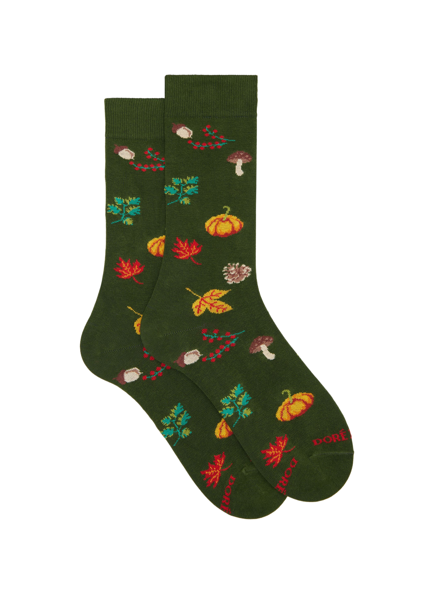 Chaussettes imprimées en coton mélangé  Vert