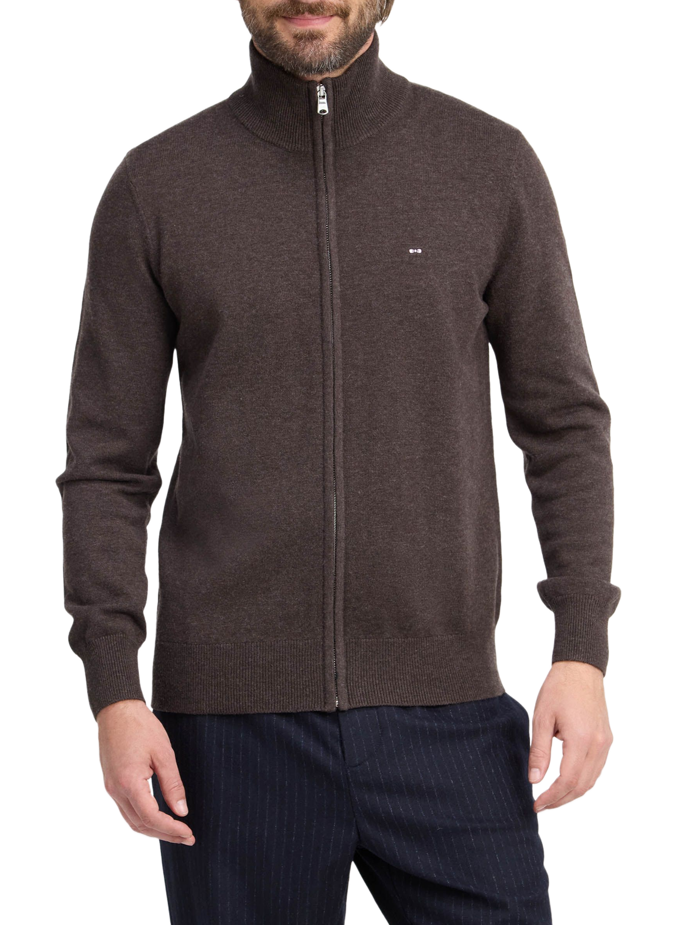 Gilet col montant  | Bruin EDEN PARK Heren