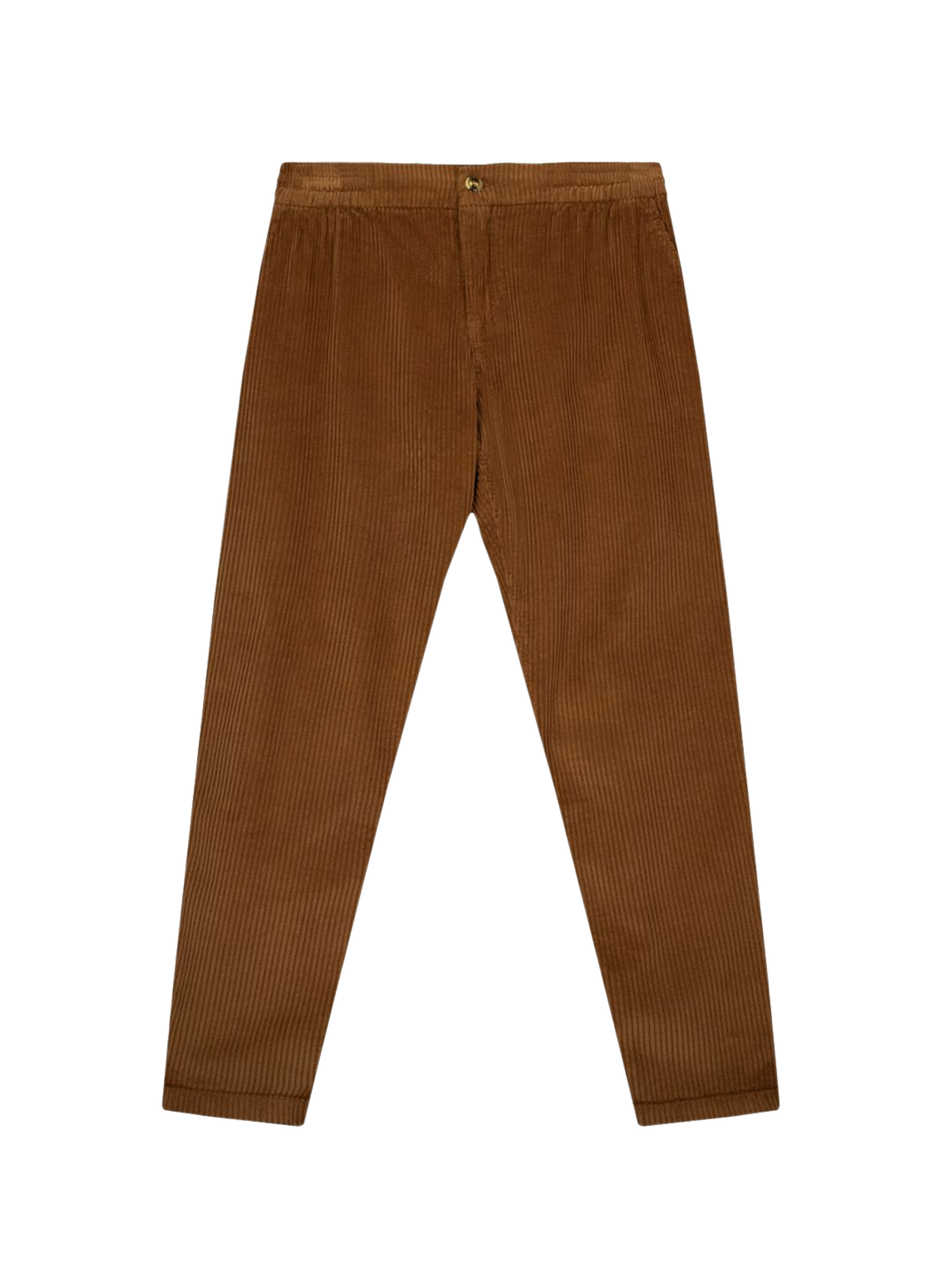 Pantalon droit en velours côtelé FAGUO Marron