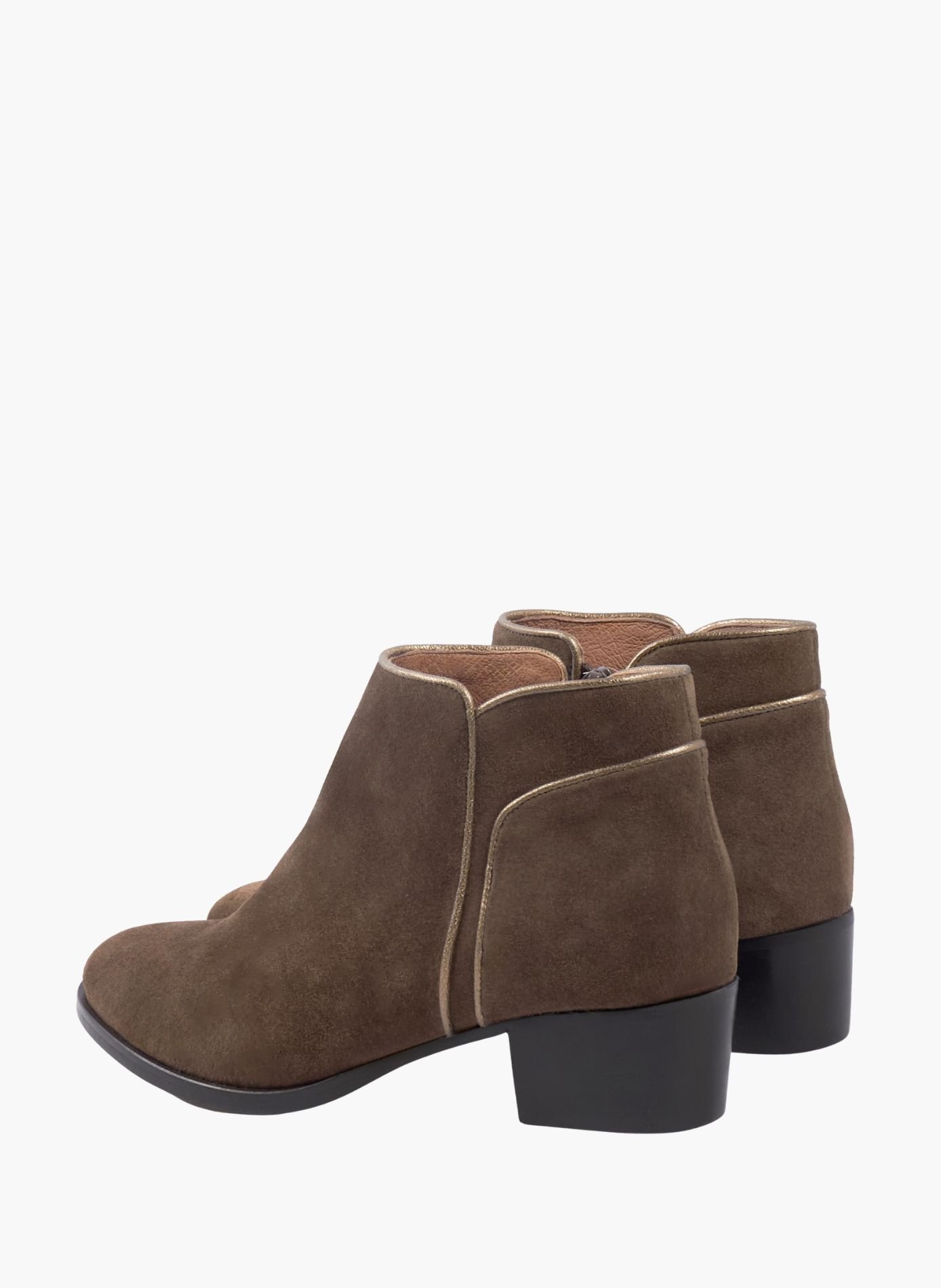 Bottines moyen talon cuir daim JULES & JENN Multicolore