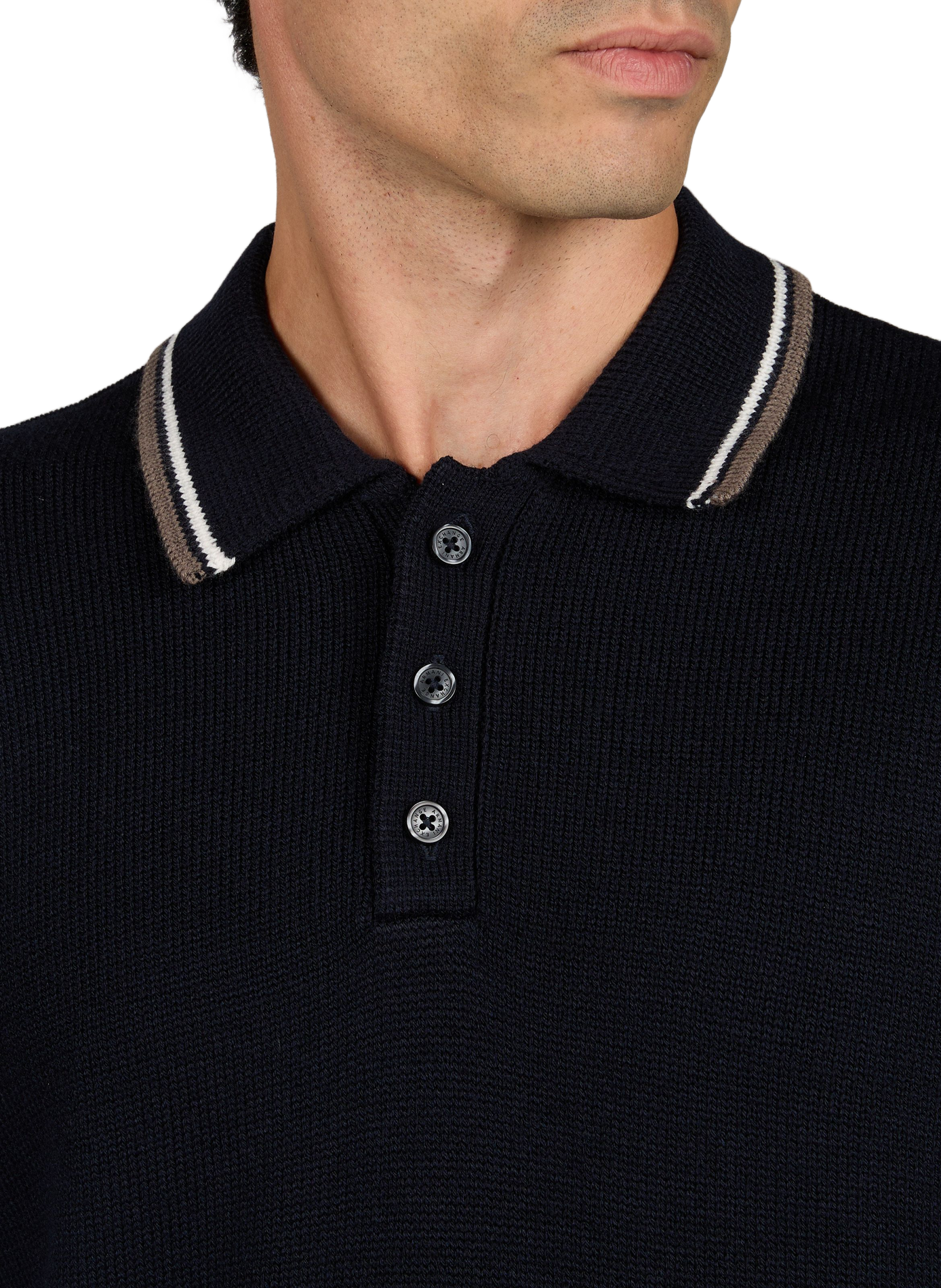 Straight-fit polo-neck jumper ARMANI EXCHANGE Blue