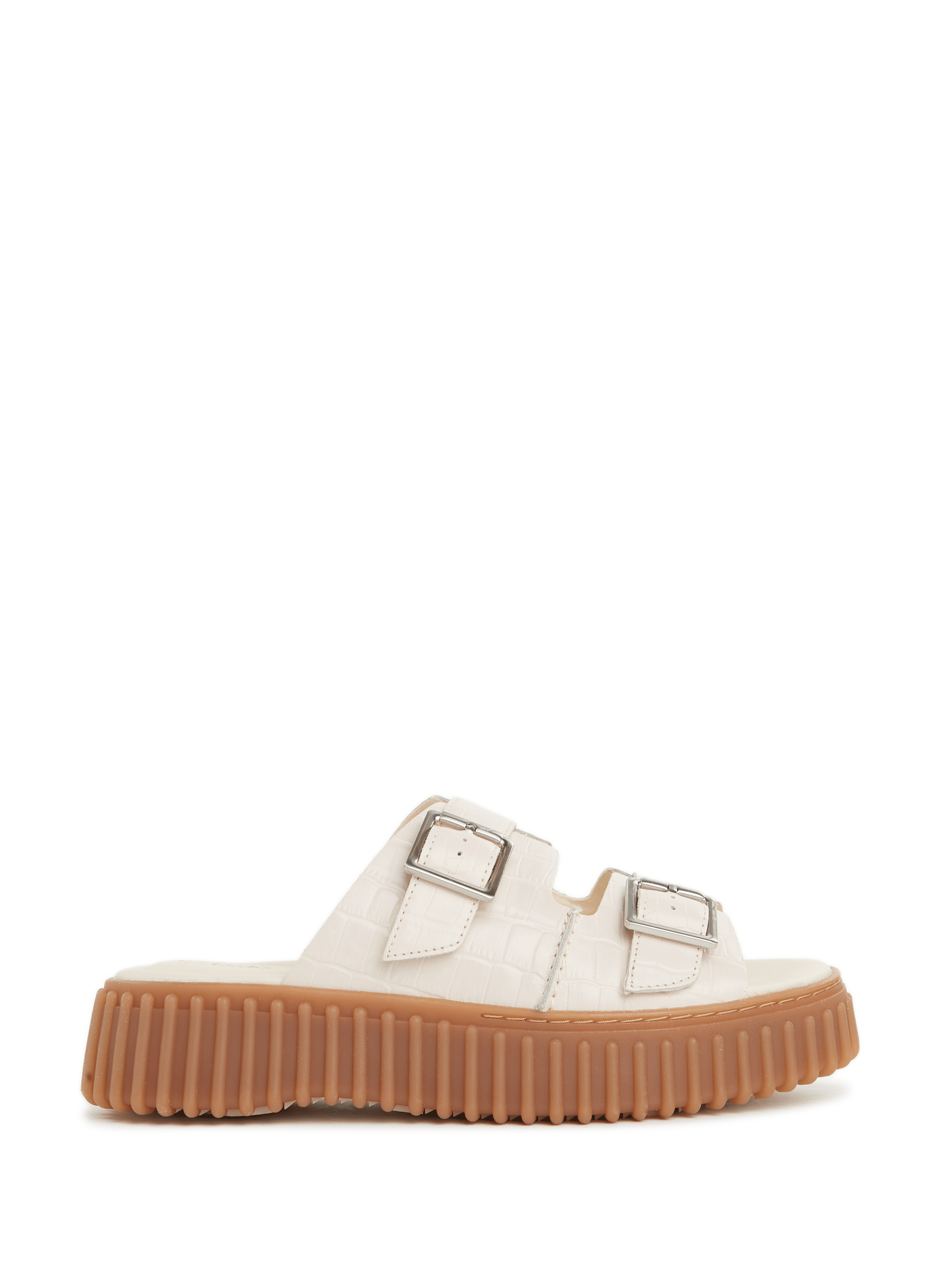 CLARKS Torhill leather sandals  White