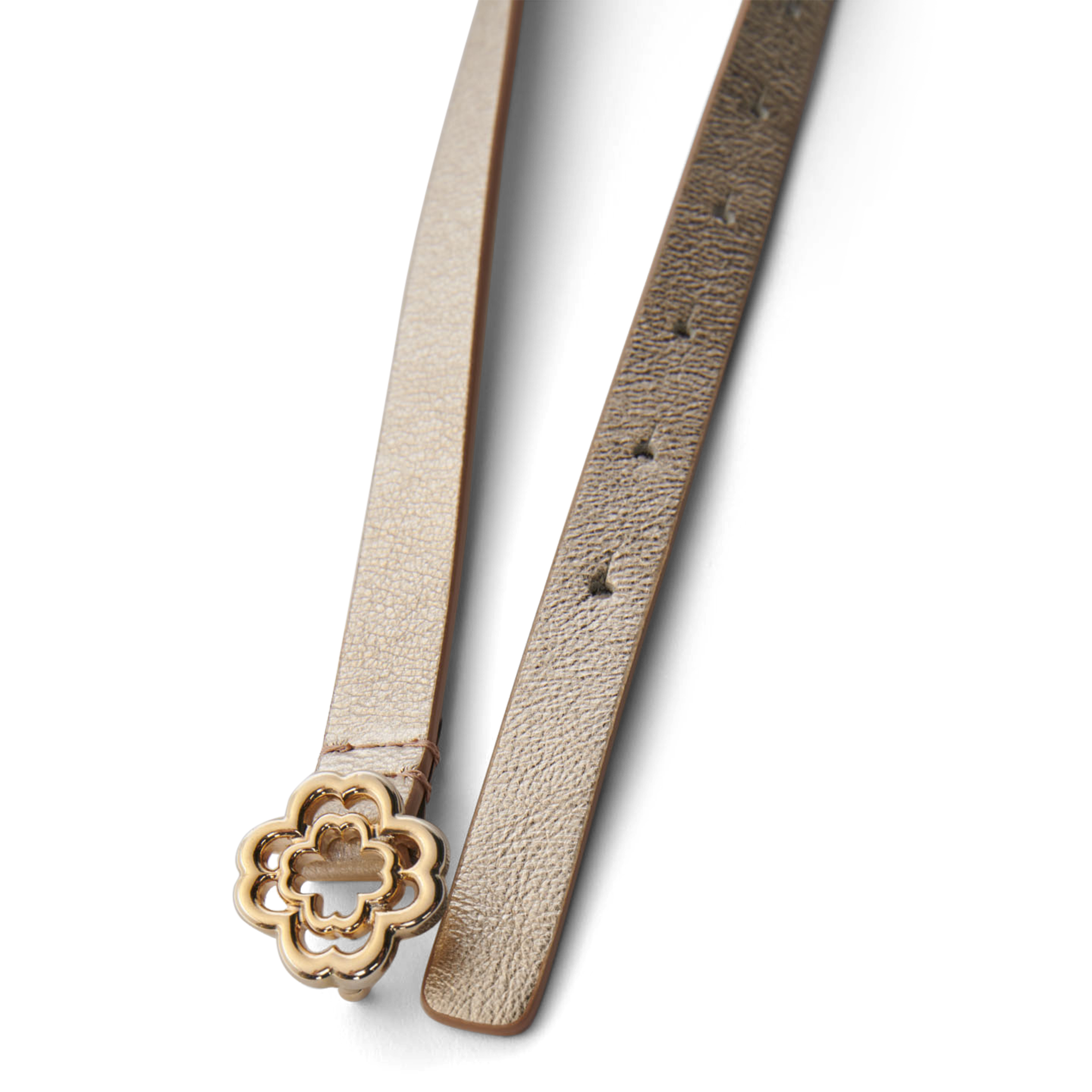 Ceinture fine métallisée MAJE Doré