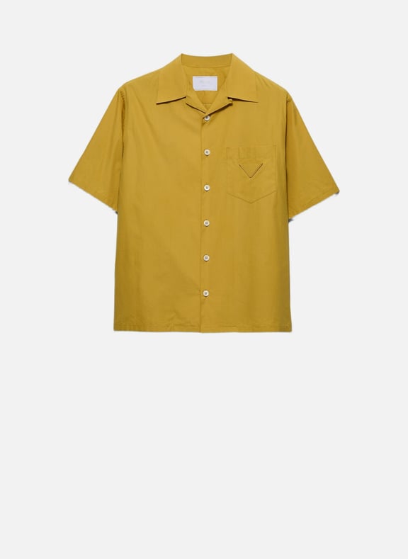 Chemise bowling en coton Jaune by PRADA PRADA Chemise bowling en coton Jaune