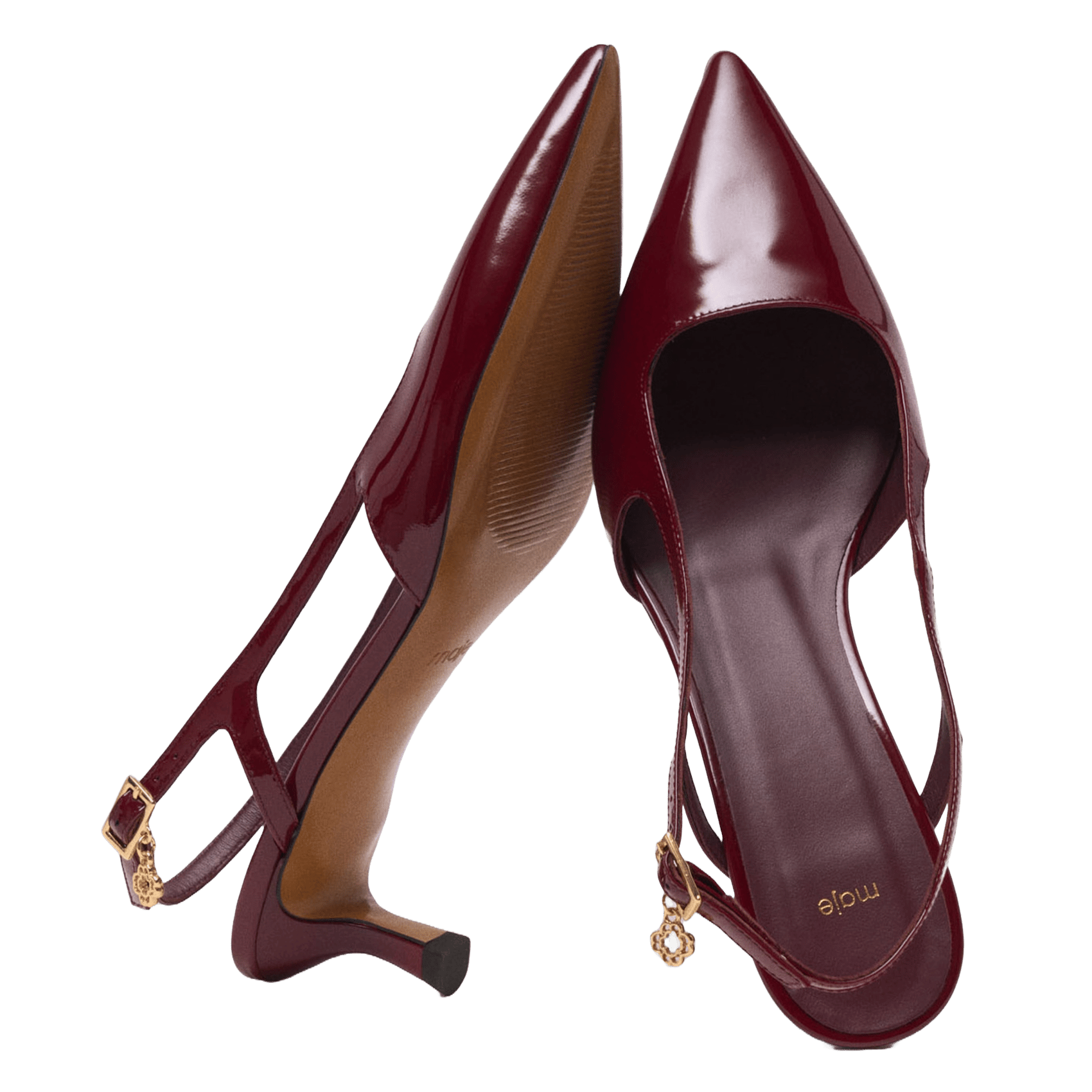 Escarpins en cuir MAJE Rouge