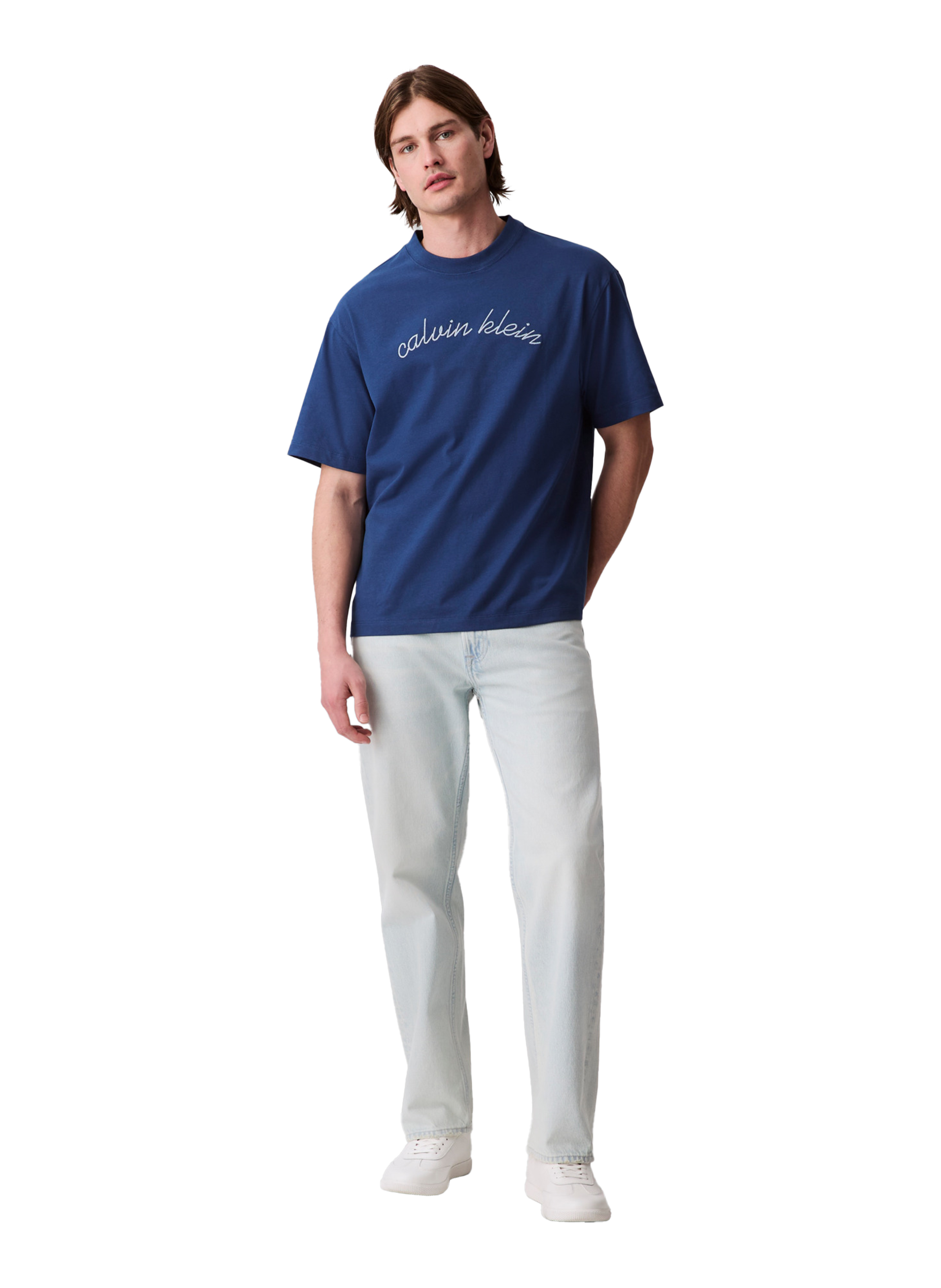 Cotton Logo T-shirt CALVIN KLEIN Blue