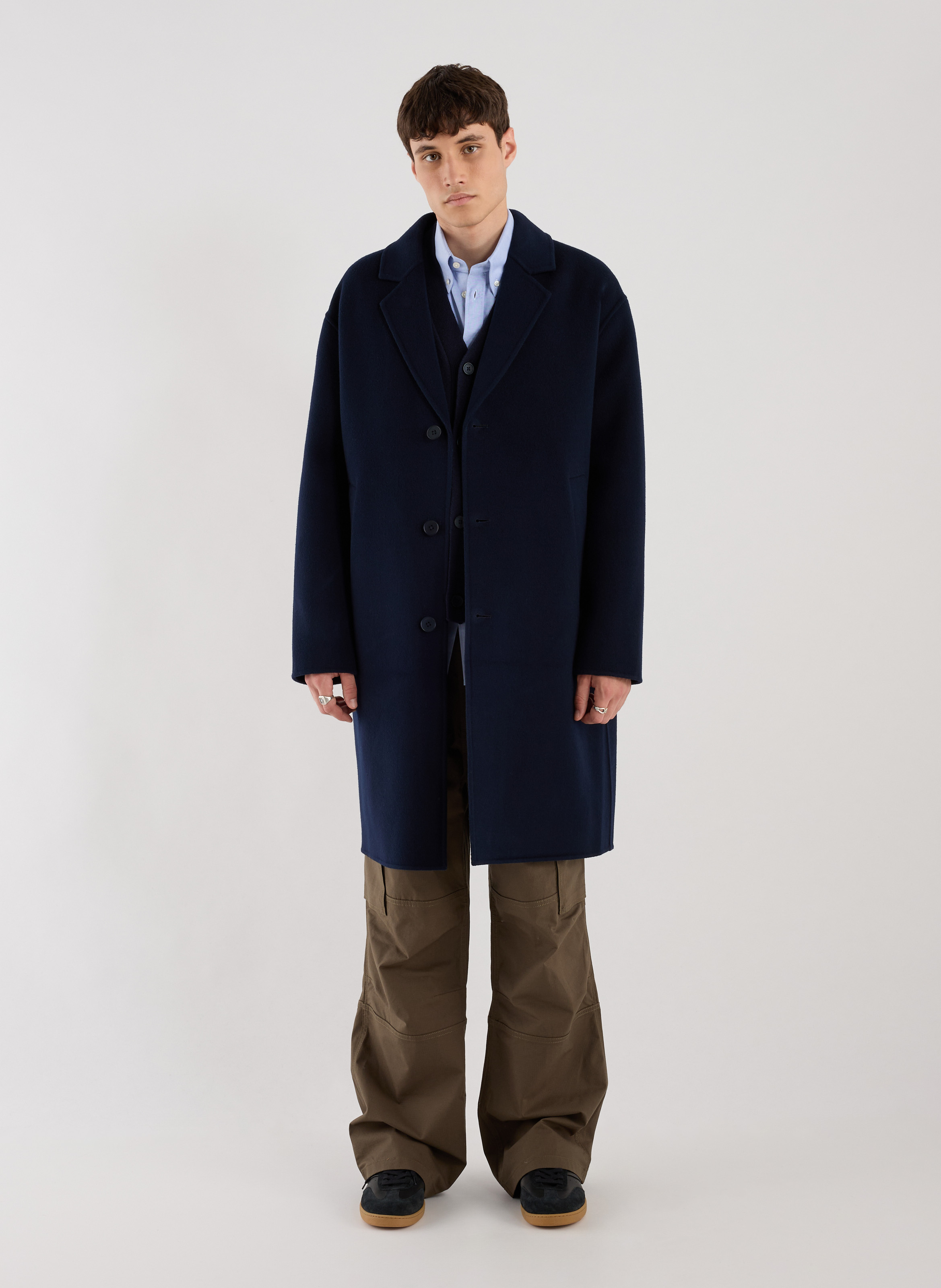 Straight wool coat SAISON 1865 Blue