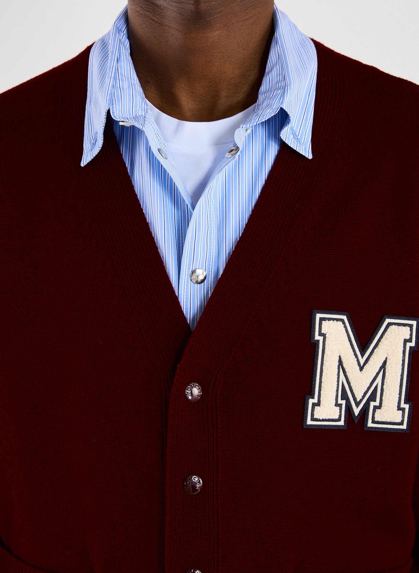 Wool cardigan MONCLER Red