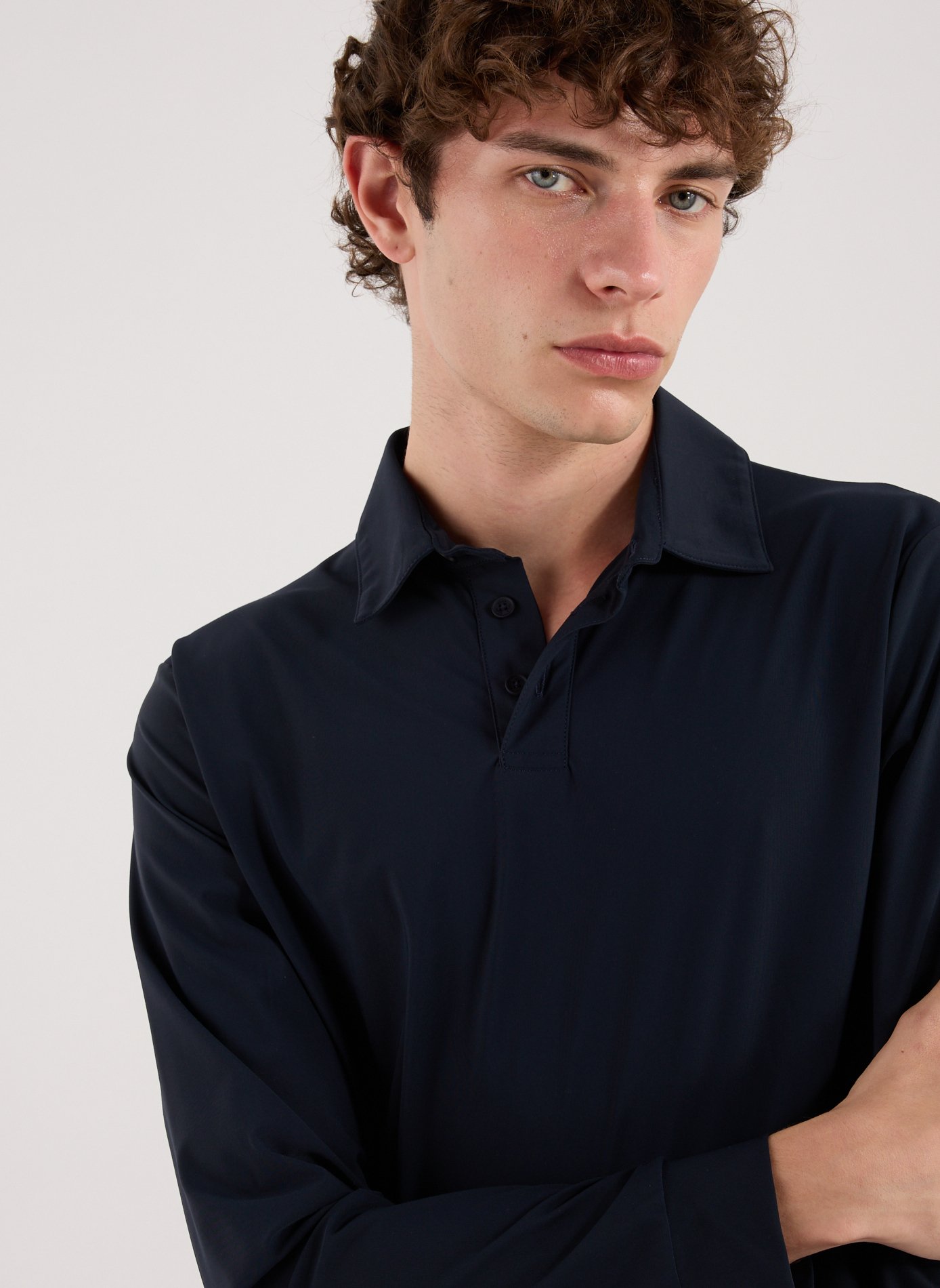 Long-sleeved polo shirt 1789 CALA Blue
