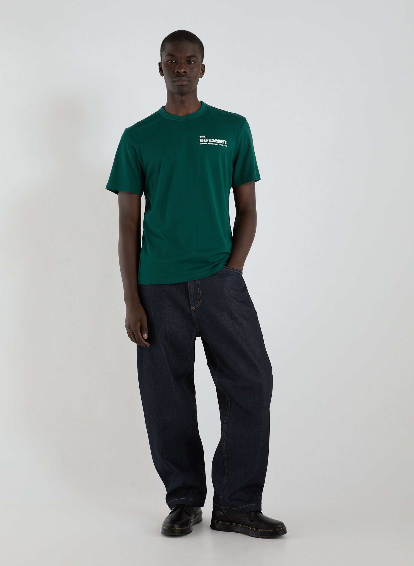 Printed cotton blend T-Shirt FAGUO Green