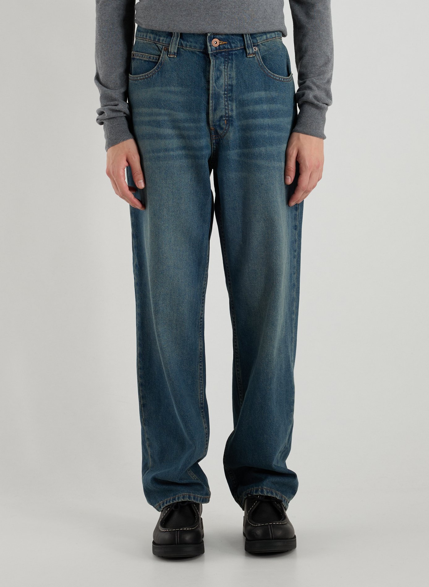 DICKIES Jean droit en coton Bleu