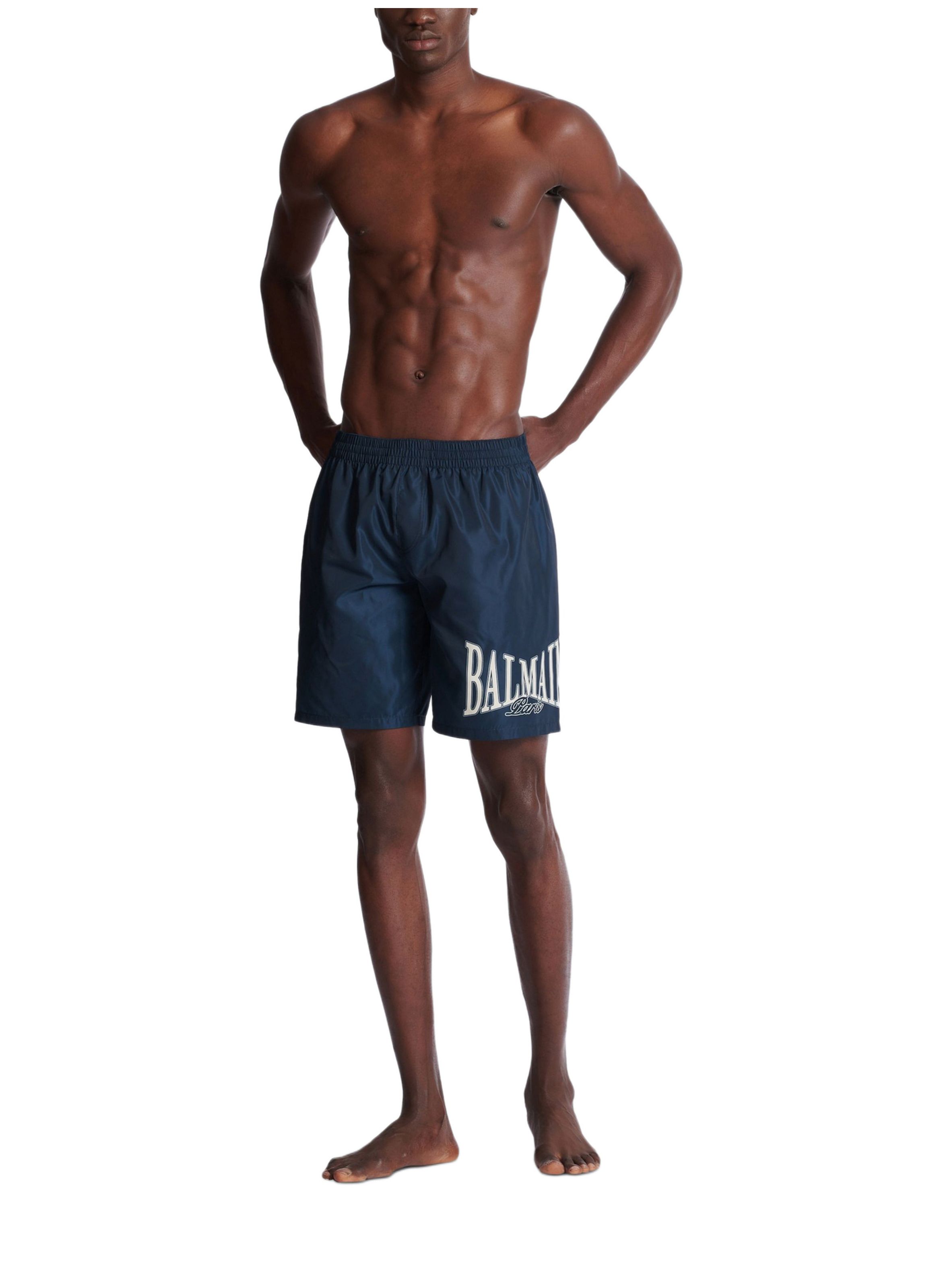 Short de bain avec logo balmain college BALMAIN Bleu
