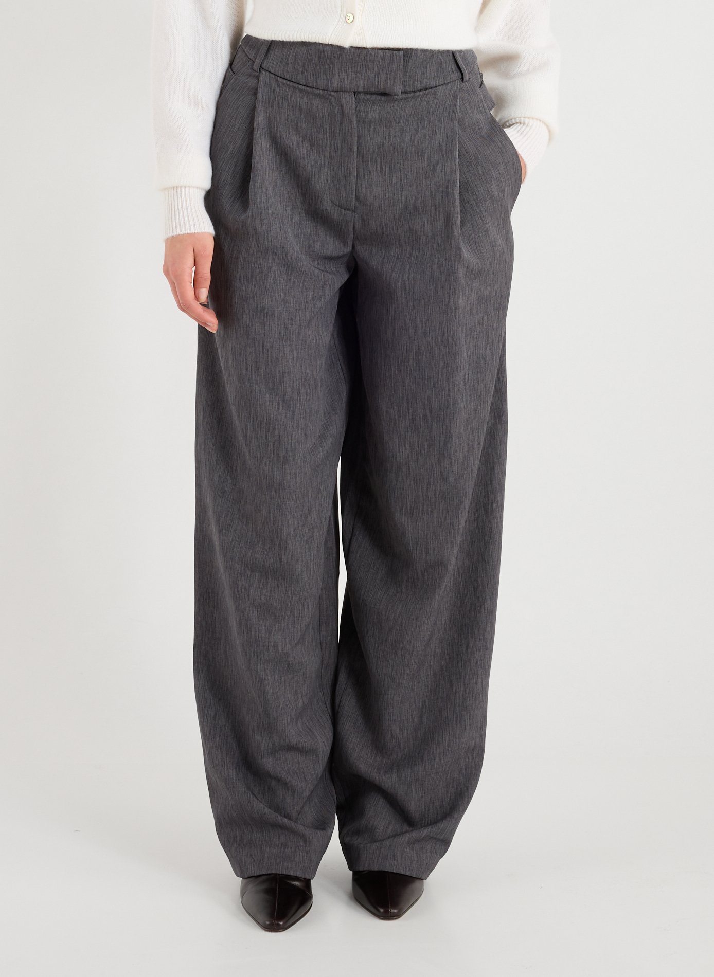 TOPSHOP Night blue trousers - The Air Uniform Grey
