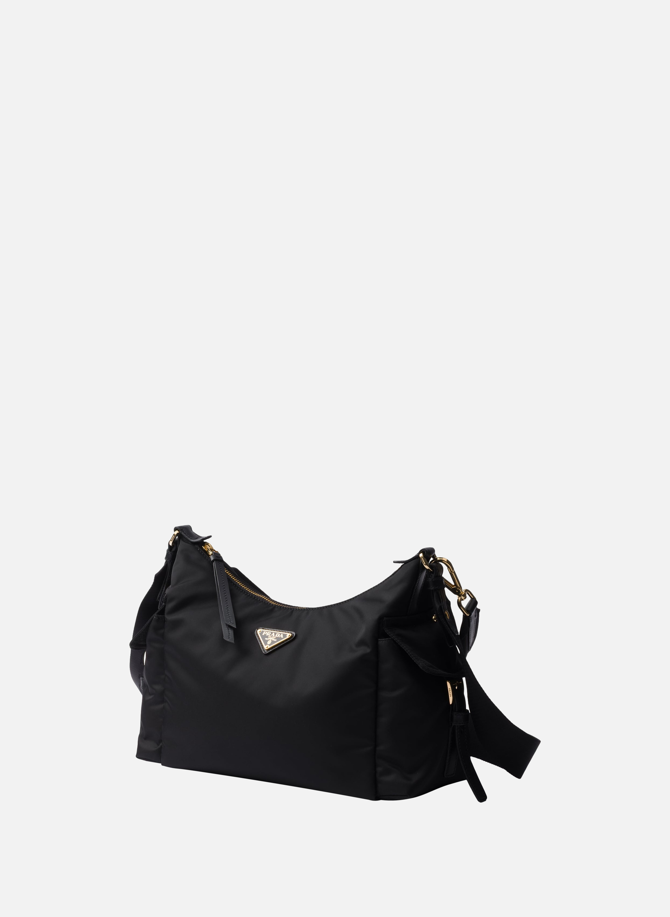 Grand sac prada explore en re-nylon et cuir PRADA Noir