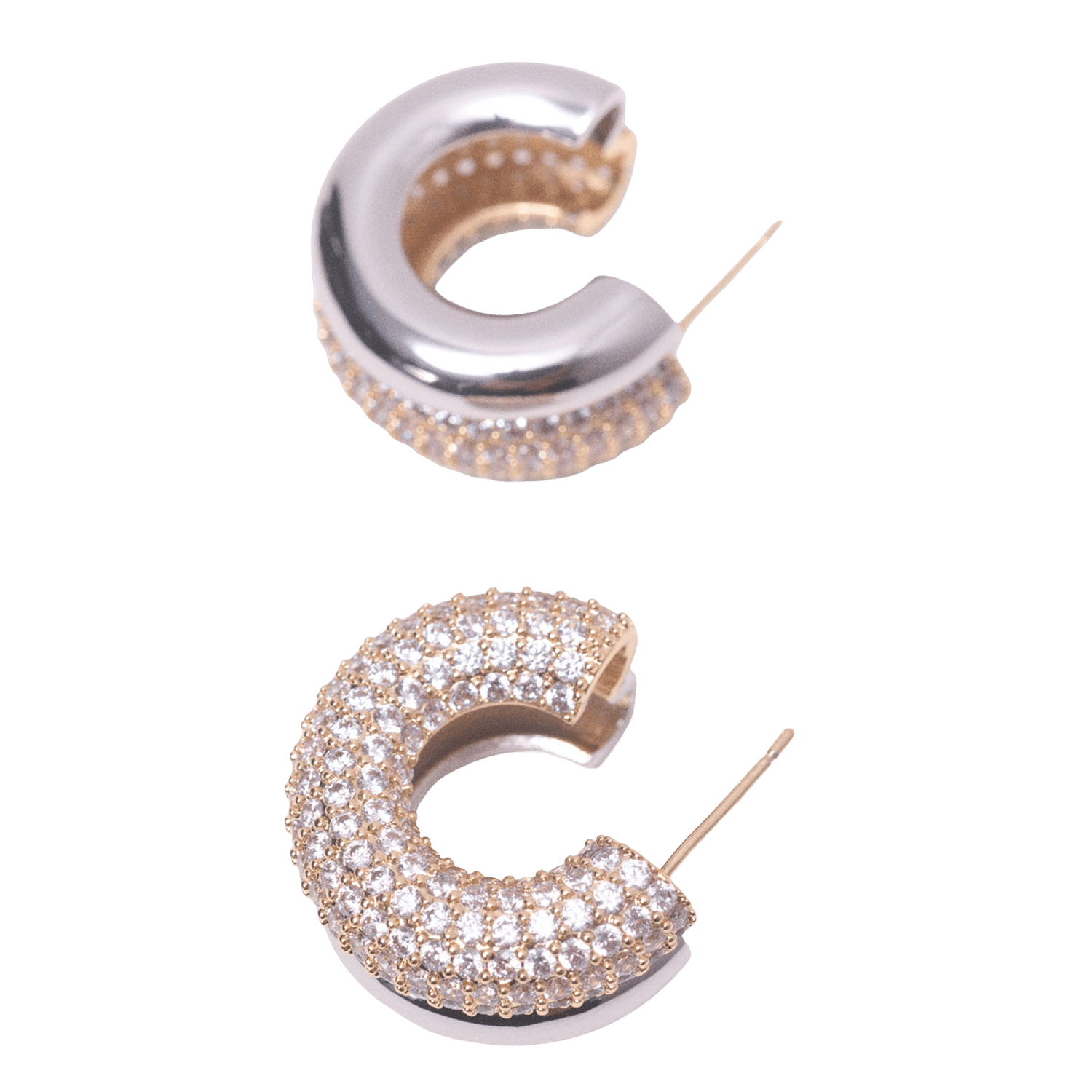 Boucles d'oreilles avec strass MAJE Doré